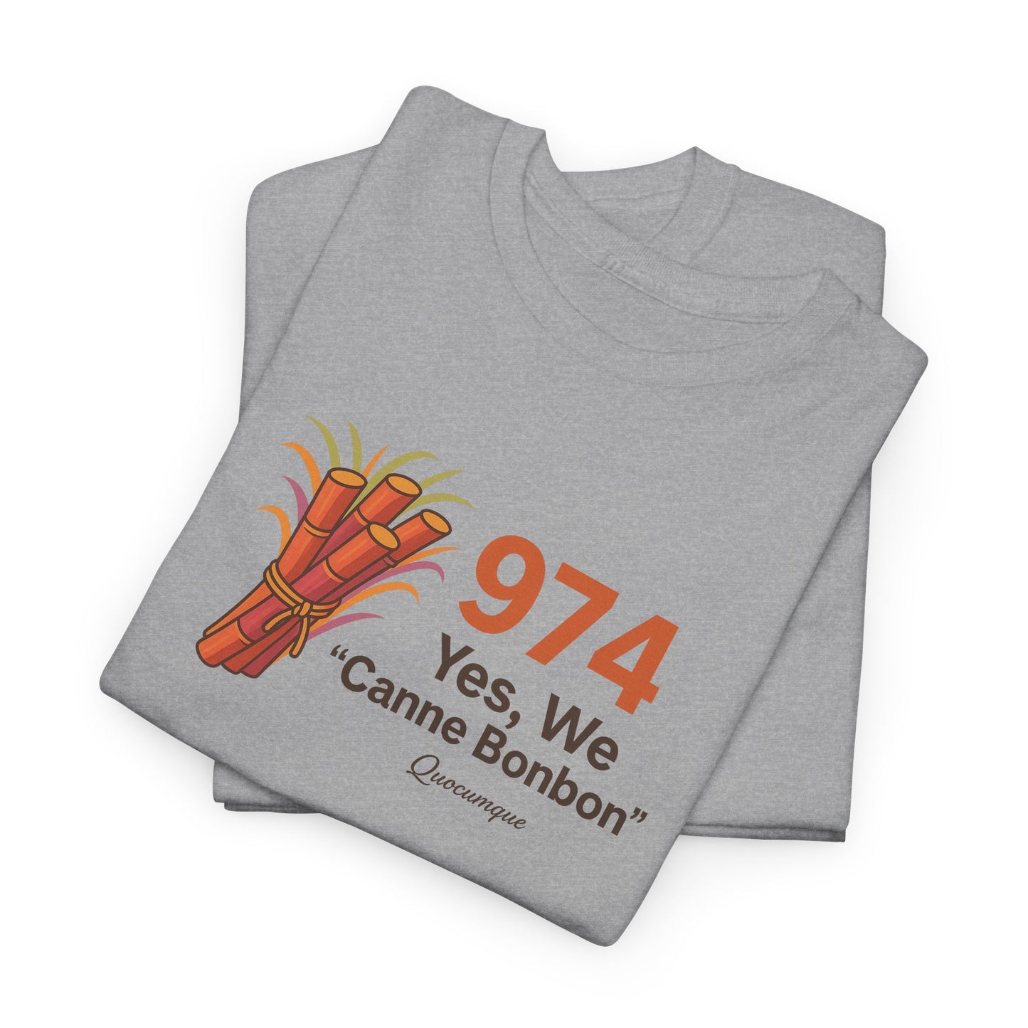 T-Shirt "Canne Bonbon", Exotisme, Destination Île de La Réunion, Confort Coton, Sobre, Elégant, Souvenir Unique, Cadeau, Unisexe, Esprit Voyageur