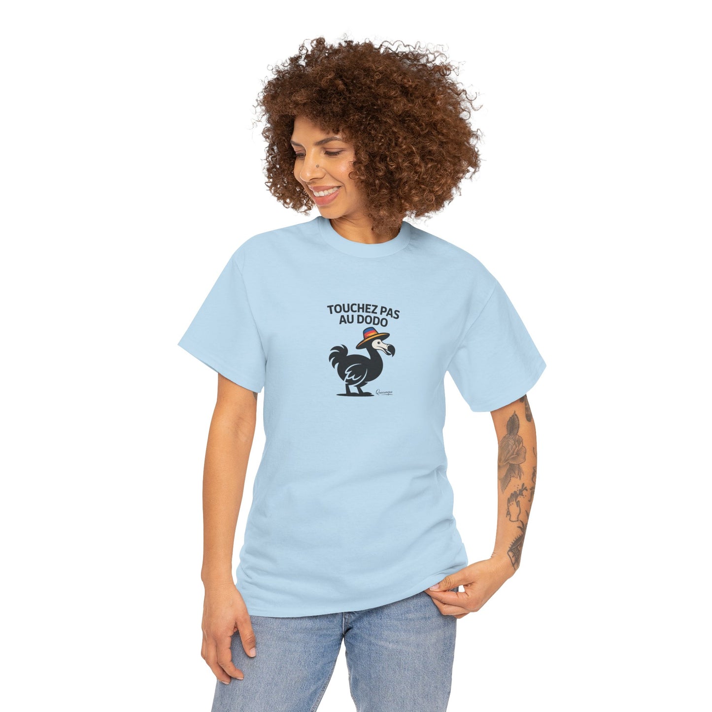 T-shirt Quocumque, " Touchez pas au Dodo ", Confort, Souvenir Unique, Cadeau, Unisexe, Délicatesse, Homme, Femme, Adulte, Sportif, Liberté, Détente