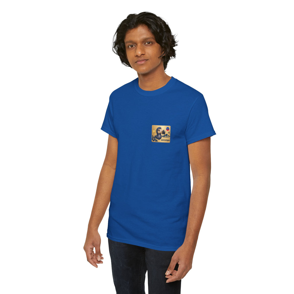T-shirt "Quocumque Gold", Exotisme, Destination Île de La Réunion, Confort Coton, Sobre, Elégant, Souvenir Unique, Cadeau, Unisexe, Esprit Voyageur