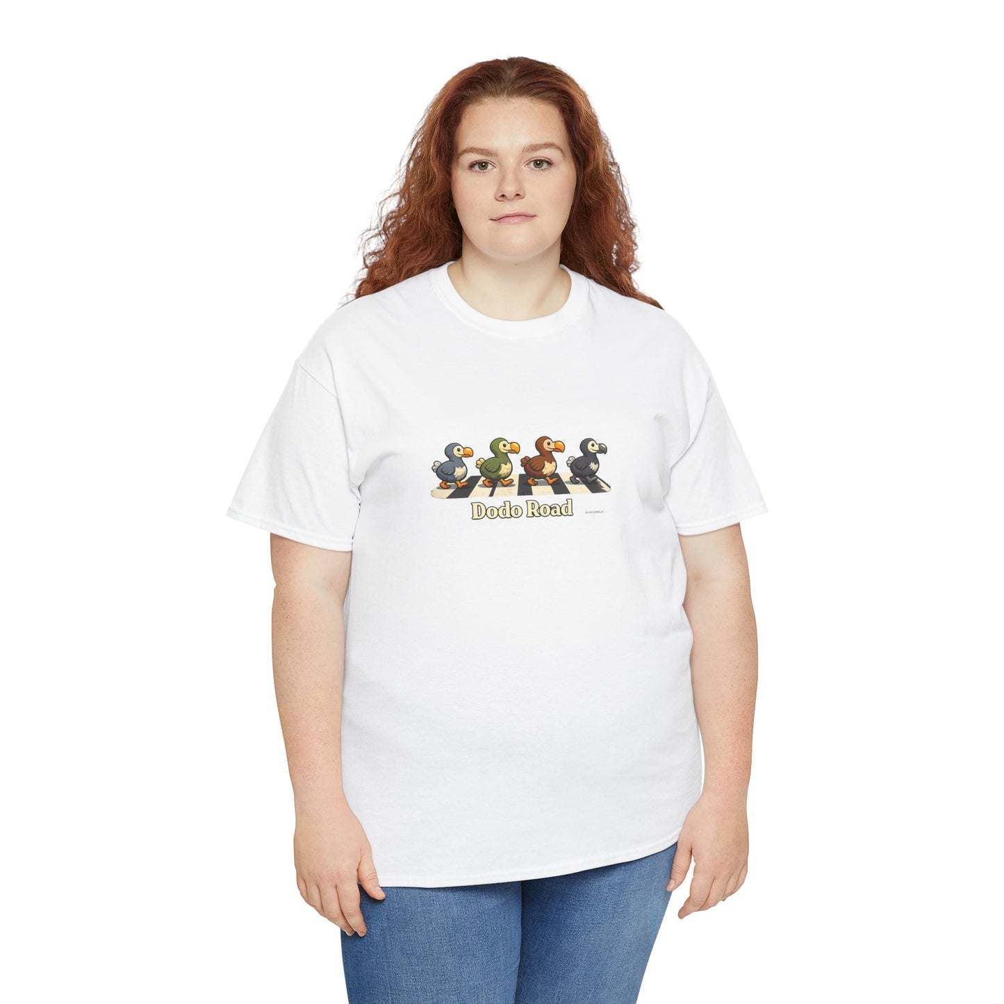T-shirt "Dodo Road", Île de La Réunion", Confort Coton, Sobre, Elégant, Souvenir Unique, Cadeau, Unisexe, Esprit Voyageur