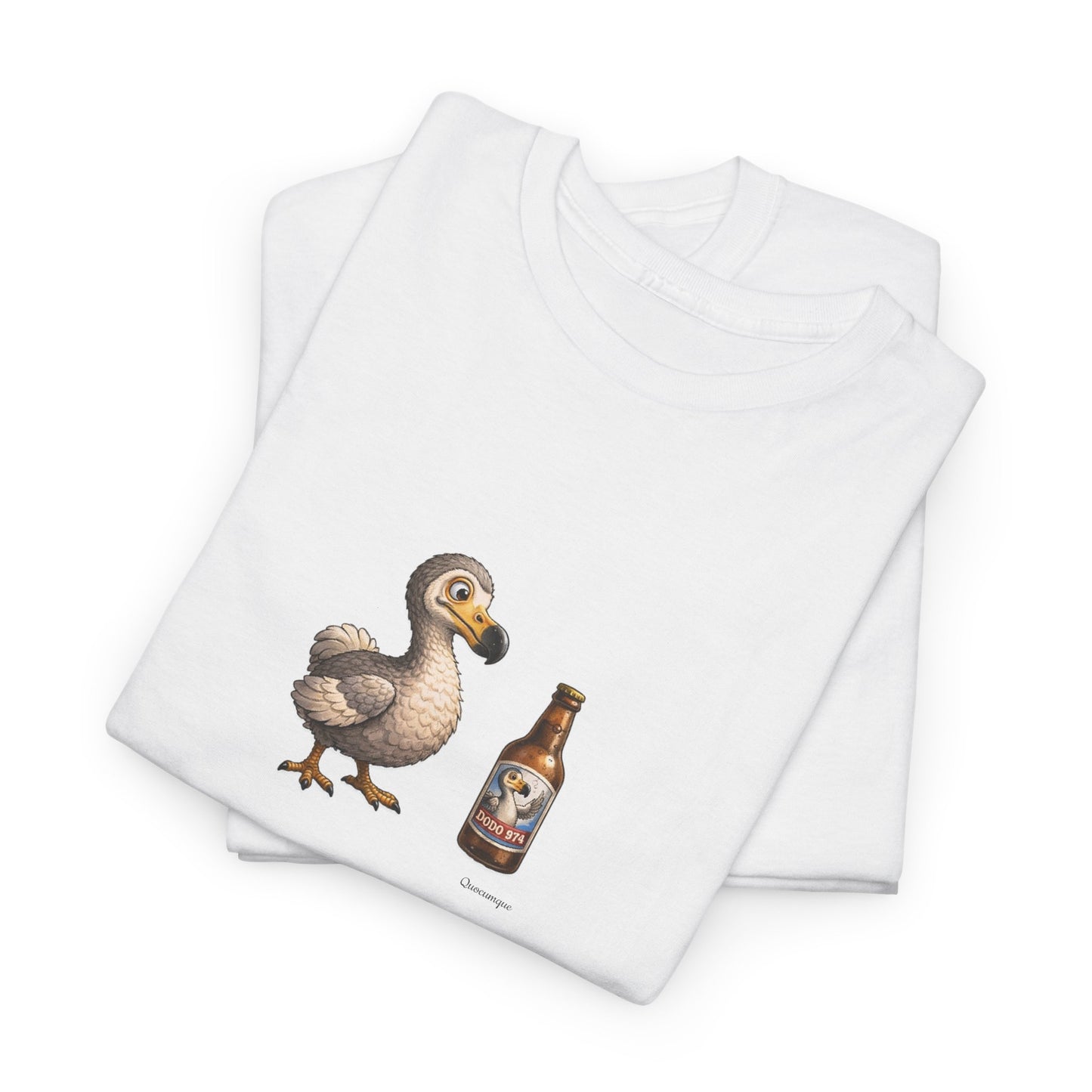 T-shirt Quocumque, " Dodo 974 ", Île de La Réunion, Confort Coton, Elégant, Souvenir Unique, Cadeau, Unisexe, Esprit Voyageur, Créole, Bourbon