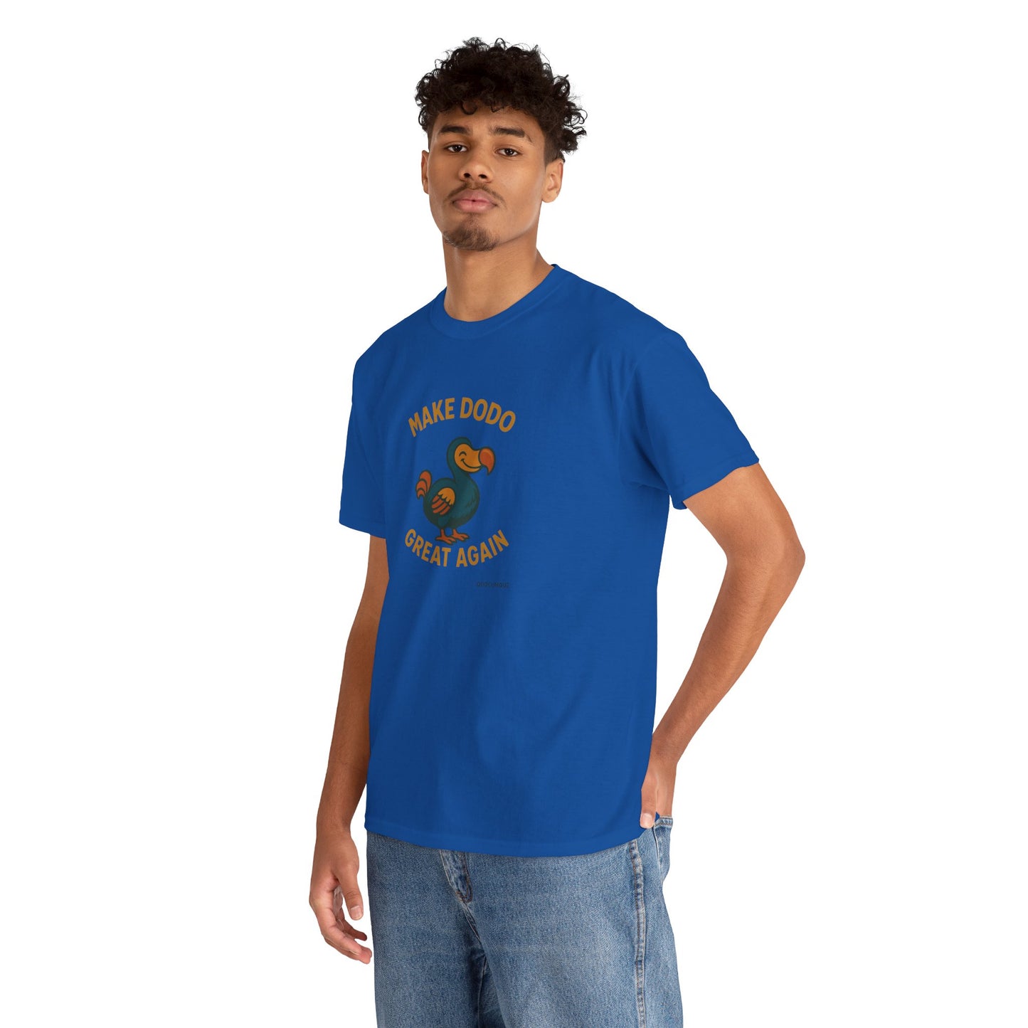 T-Shirt "Make Dodo Great Again", Exotisme, Destination Île de La Réunion, Confort Coton, Sobre, Elégant, Souvenir Unique, Cadeau, Unisexe, Esprit Voyageur