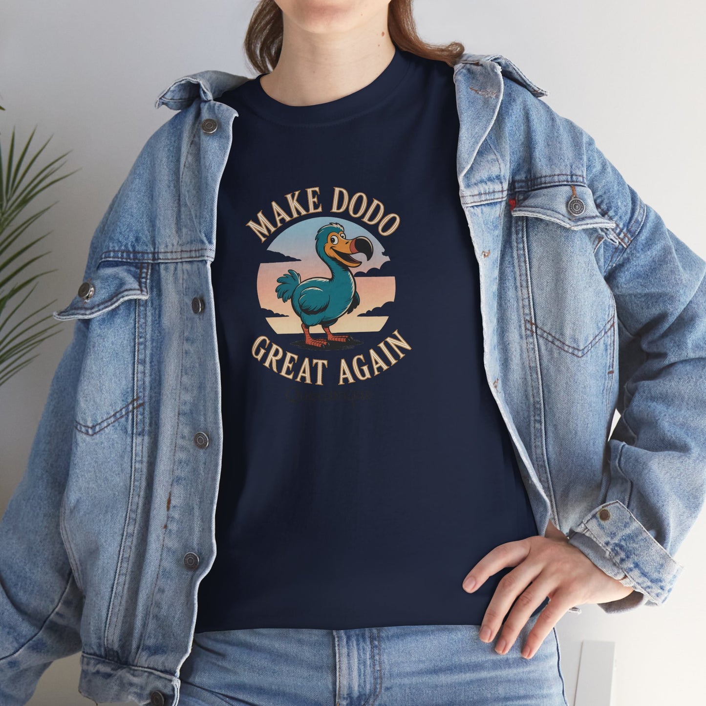 T-Shirt "Make Dodo Great Again", Exotisme, Destination Île de La Réunion, Confort Coton, Sobre, Elégant, Souvenir Unique, Cadeau, Unisexe, Esprit Voyageur