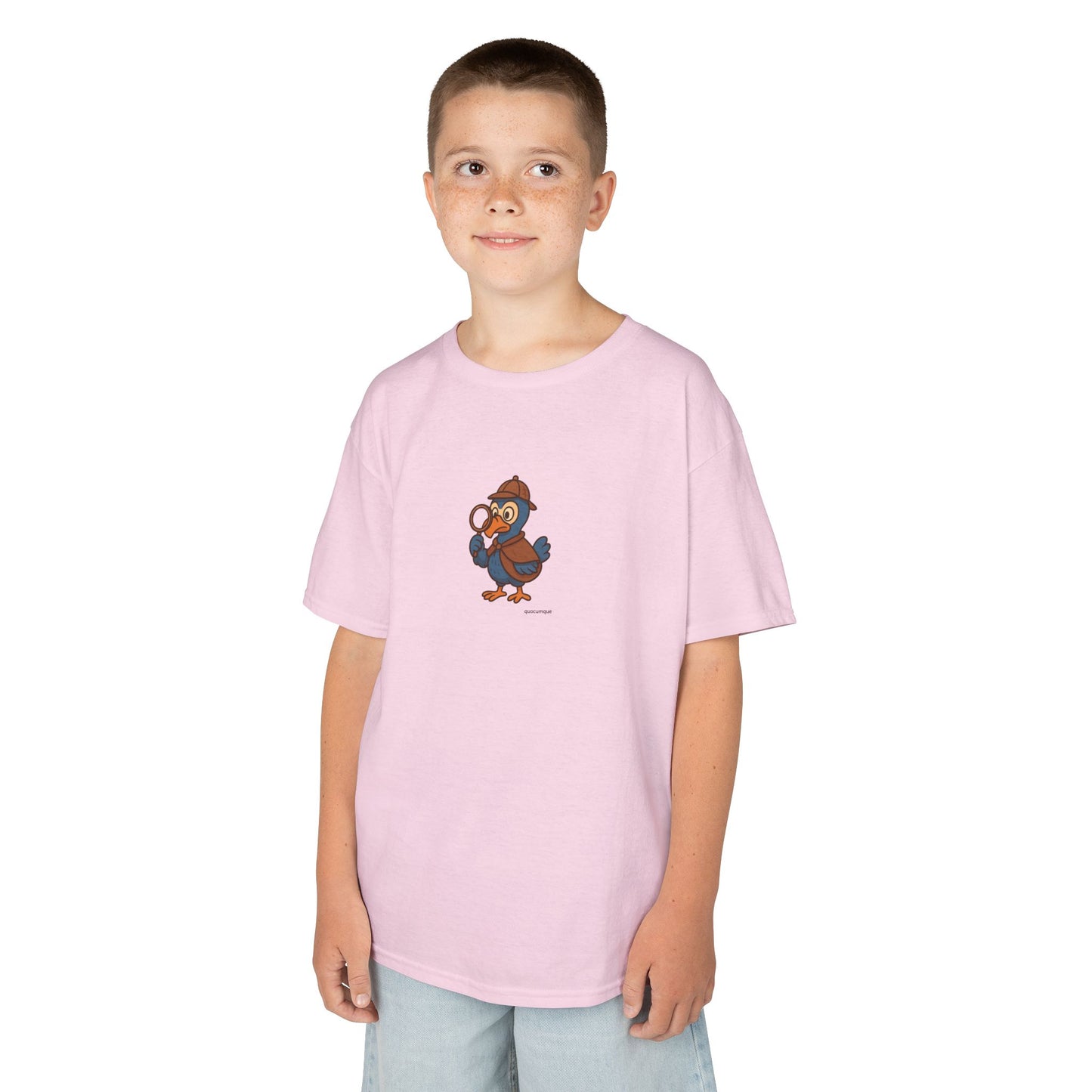 T-shirt "Dodo Détective", Pour Marmailles, Douceur Coton, Pour les enfants de 5-6 ans( Taille XS), Pour les 7-8 ans( taille S), Pour les 9-10 ans( taille M), Pour les 11-12 ans( taille L), Pour les 13-14 ans( taille XLS)