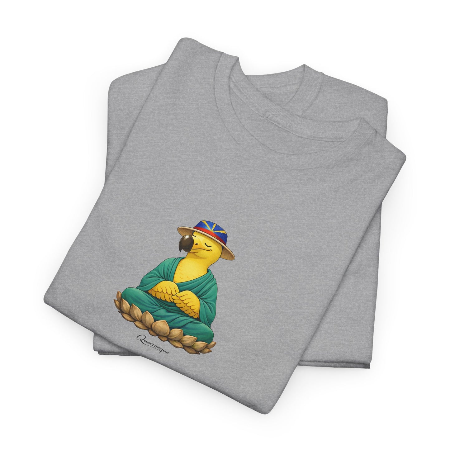 T-shirt "Dodo Zen", Confort Coton, Sobre, Elégant, Souvenir Unique, Cadeau, Unisexe, Esprit Voyageur, Adulte
