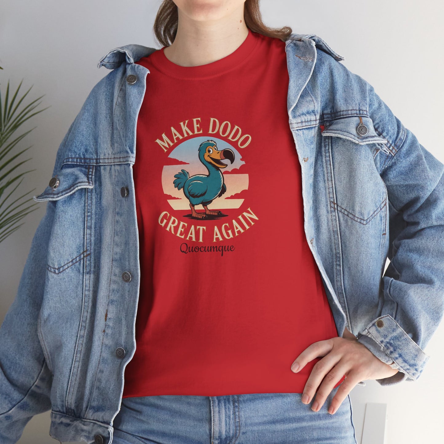 T-Shirt "Make Dodo Great Again", Exotisme, Destination Île de La Réunion, Confort Coton, Sobre, Elégant, Souvenir Unique, Cadeau, Unisexe, Esprit Voyageur