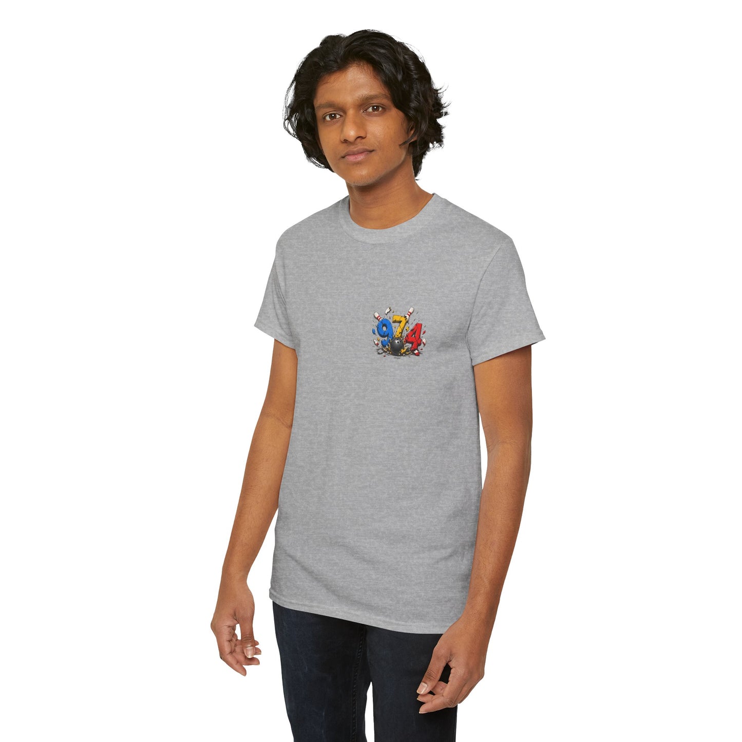 T-shirt " 974 Bowling ", Destination Île de La Réunion, Confort Coton, Sobre, Elégant, Souvenir Unique, Vêtement Adulte, Unisexe, Esprit Voyageur