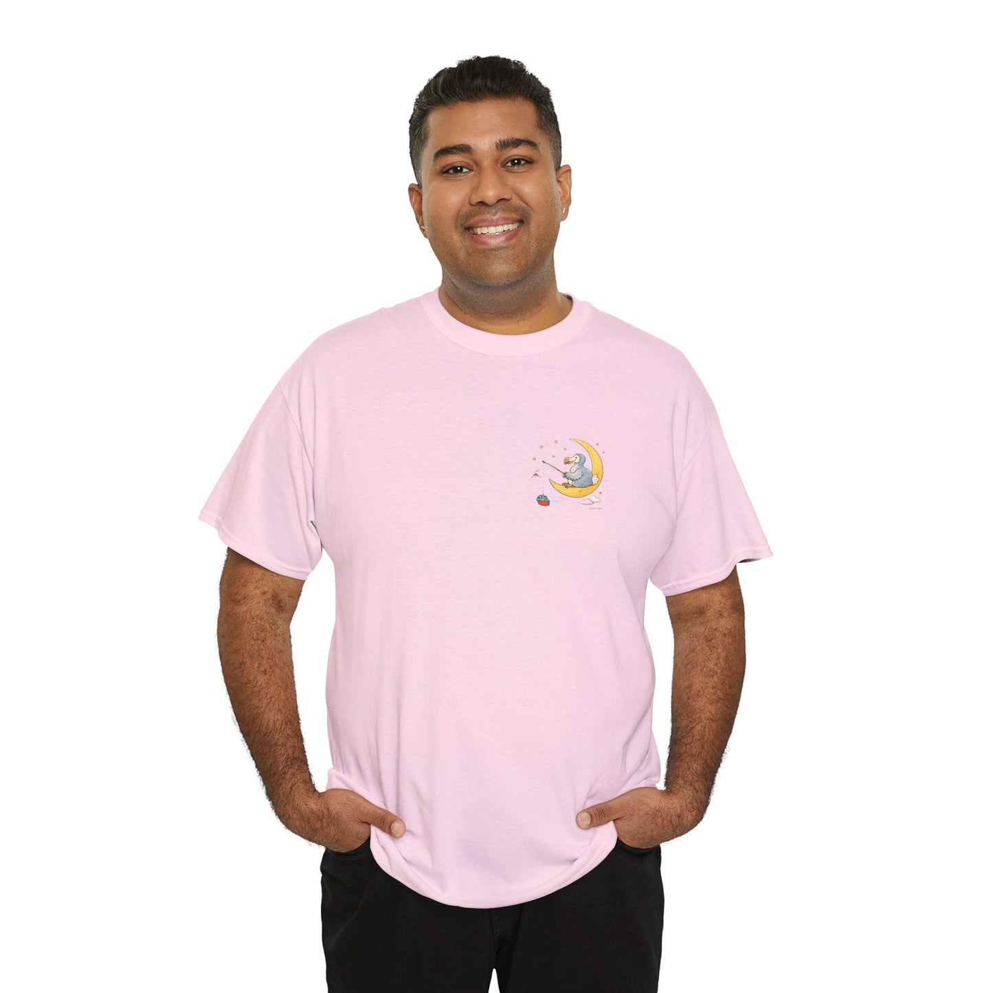 T-shirt "Dodo Lune ", Île de La Réunion", Confort Coton, Sobre, Elégant, Souvenir Unique, Cadeau, Unisexe, Esprit Voyageur