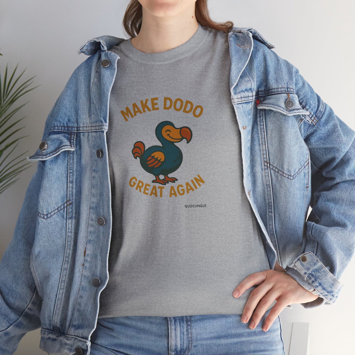 T-Shirt "Make Dodo Great Again", Exotisme, Destination Île de La Réunion, Confort Coton, Sobre, Elégant, Souvenir Unique, Cadeau, Unisexe, Esprit Voyageur