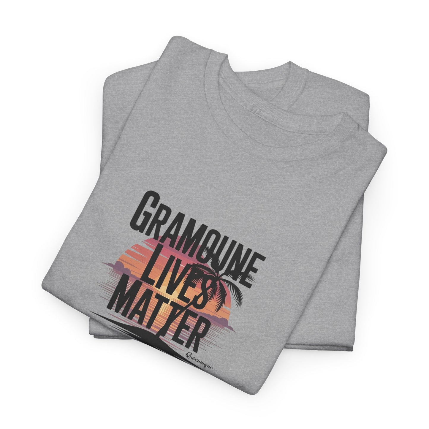 T-shirt "Gramoune", Île de La Réunion, Confort Coton, Sobre, Elégant, Souvenir Unique, Cadeau, Unisexe, Esprit Voyageur