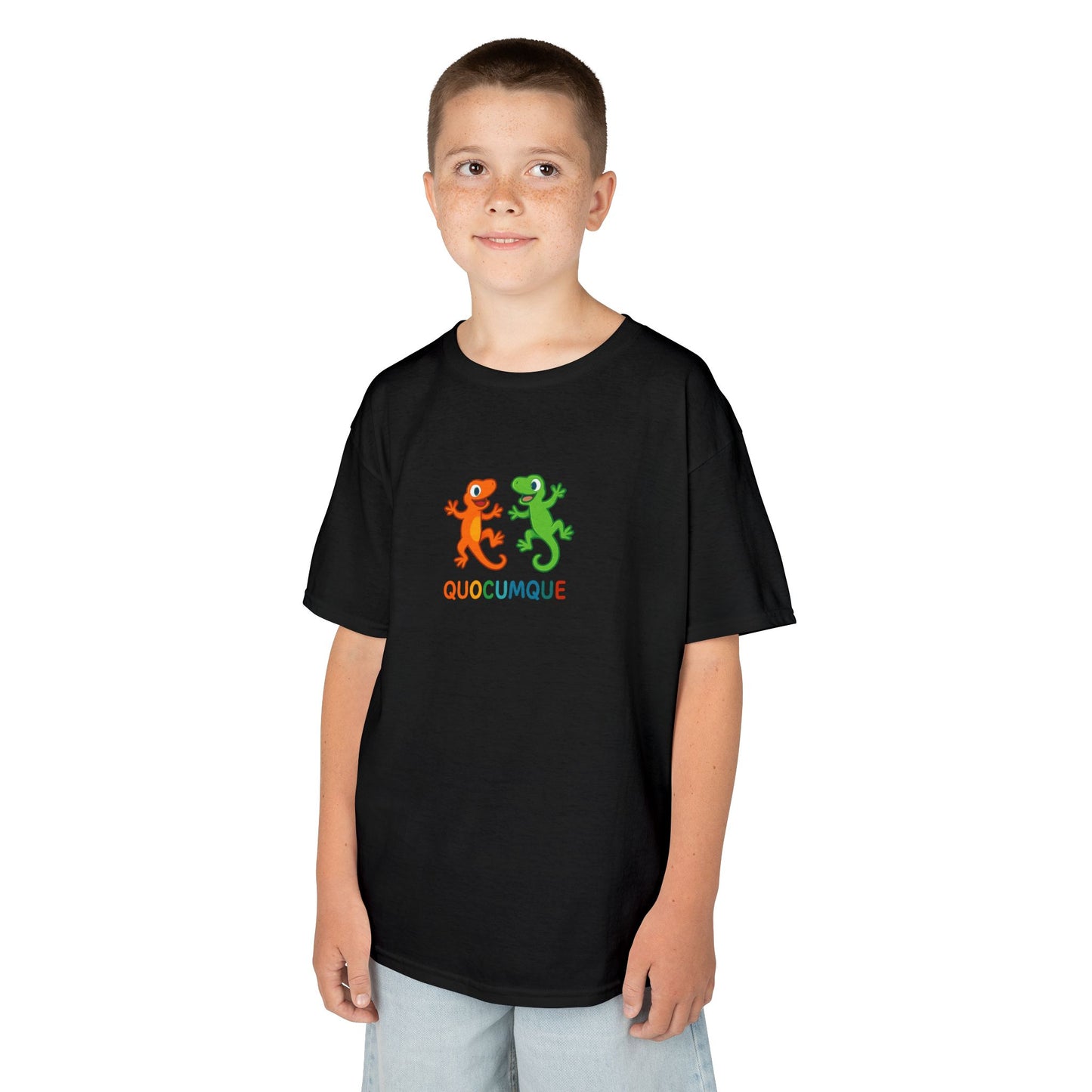 T-shirt Quocumque, "Margouillat Duo", Animal Mascotte Réunion, Douceur Coton, Pour les enfants de 5-6 ans( Taille XS), Pour les 7-8 ans( taille S), Pour les 9-10 ans( taille M), Pour les 11-12 ans( taille L), Pour les 13-14 ans( taille XLS)