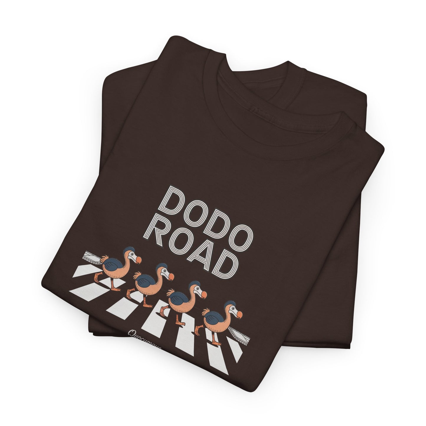 T-shirt Quocumque, " Dodo Road ", Île de La Réunion, Confort Coton, Elégant, Souvenir Unique, Cadeau, Unisexe, Esprit Voyageur, Créole, Bourbon