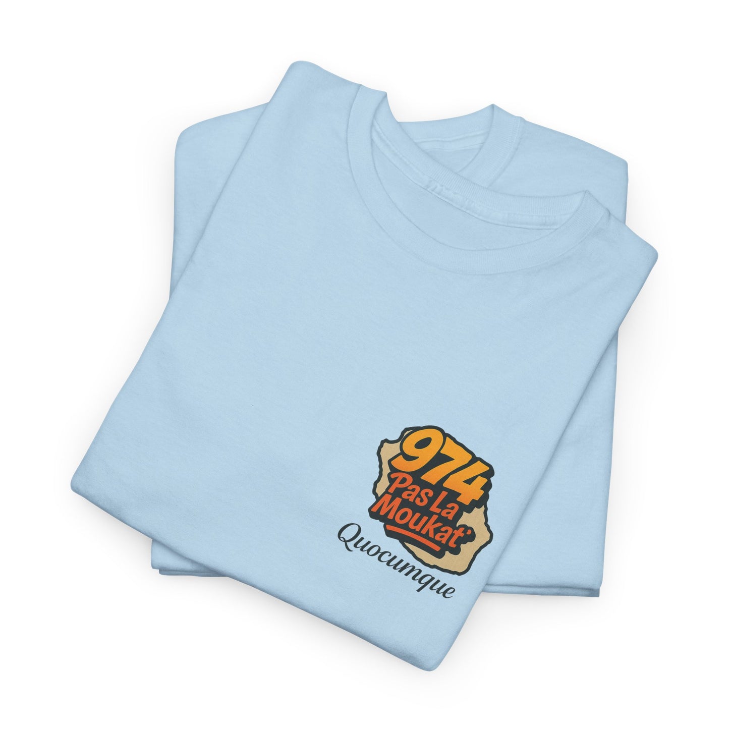 T-shirt " 974 Expression Créole", Destination Île de La Réunion, Confort Coton, Sobre, Elégant, Souvenir Unique, Cadeau, Unisexe, Esprit Voyageur