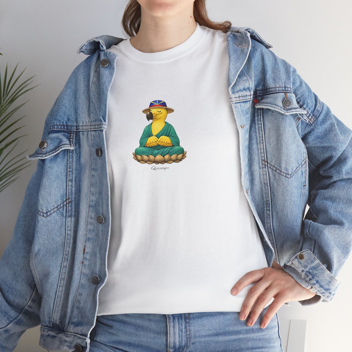 T-shirt "Dodo Zen", Confort Coton, Sobre, Elégant, Souvenir Unique, Cadeau, Unisexe, Esprit Voyageur, Adulte
