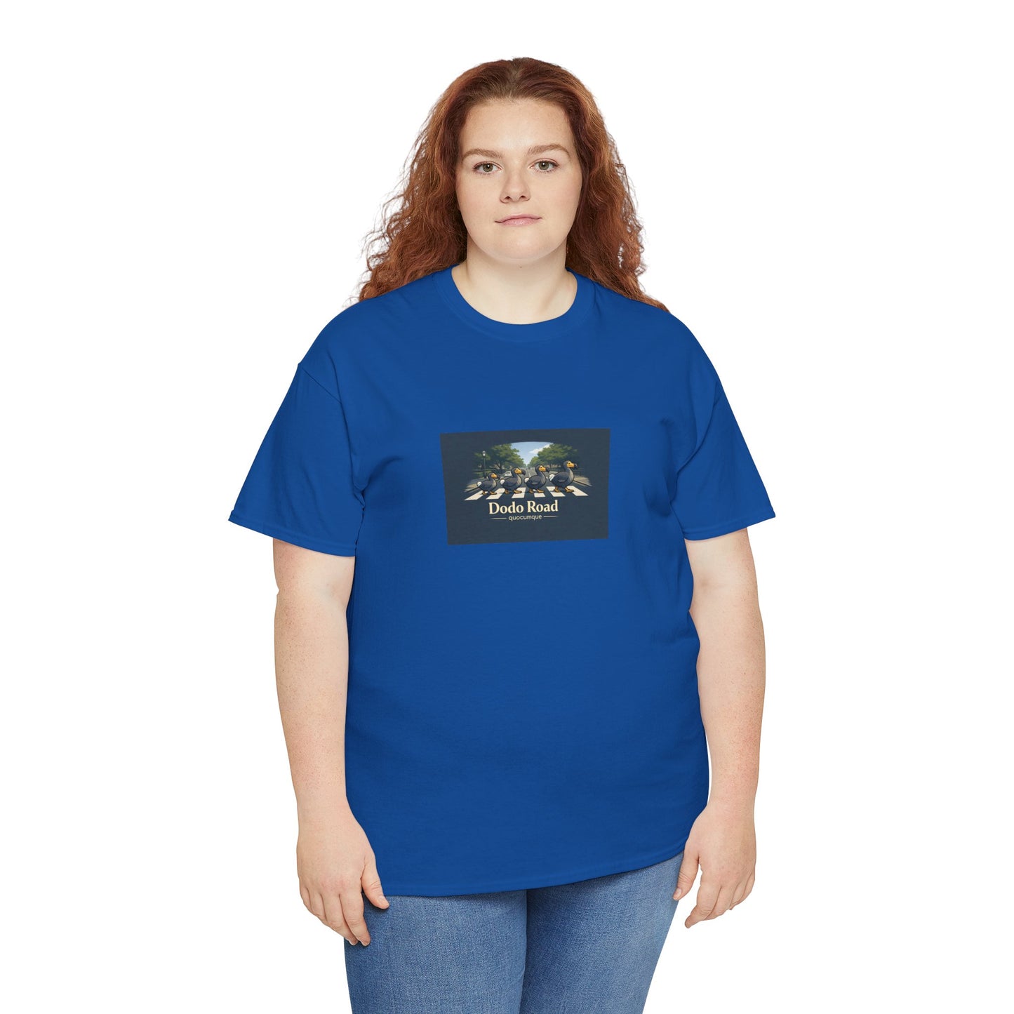 T-shirt "Dodo Road", Île de La Réunion", Confort Coton, Sobre, Elégant, Souvenir Unique, Cadeau, Unisexe, Esprit Voyageur