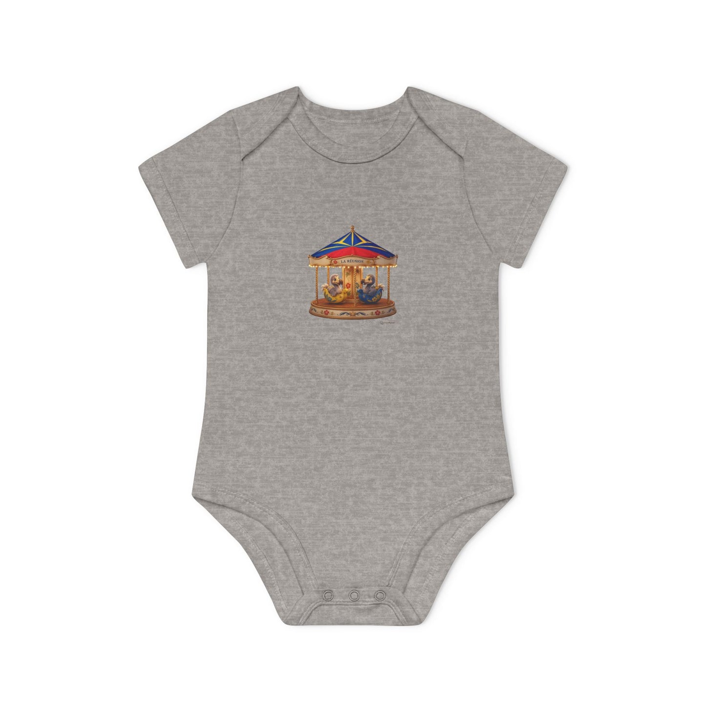Body Bébé "Dodo Manège", Île de La Réunion, Douceur Coton, Cadeau Naissance,  Confort Coton Bio, Style Unique, Cadeau Parfait