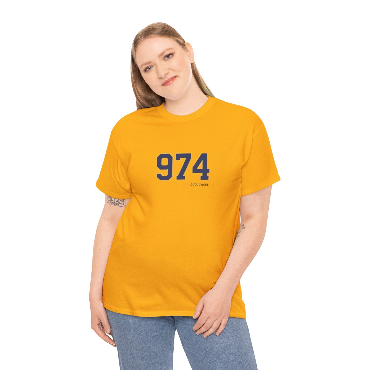 T-shirt " 974 ", Destination Île de La Réunion, Confort Coton, Sobre, Elégant, Souvenir Unique, Vêtement Adulte, Unisexe, Esprit Voyageur