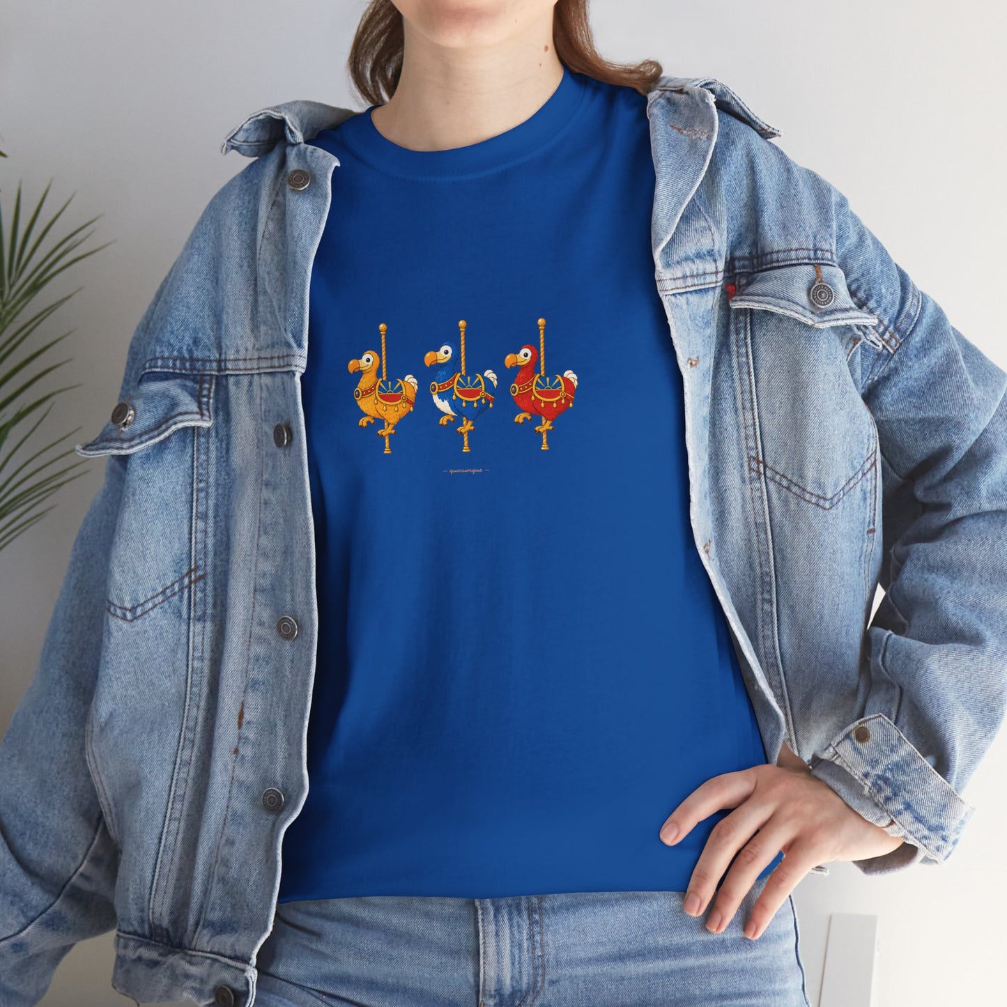 T-shirt Quocumque " Carrousel", Île de La Réunion, Confort Coton, Elégant, Souvenir Unique, Cadeau, Unisexe, Esprit Voyageur, Créole, Bourbon