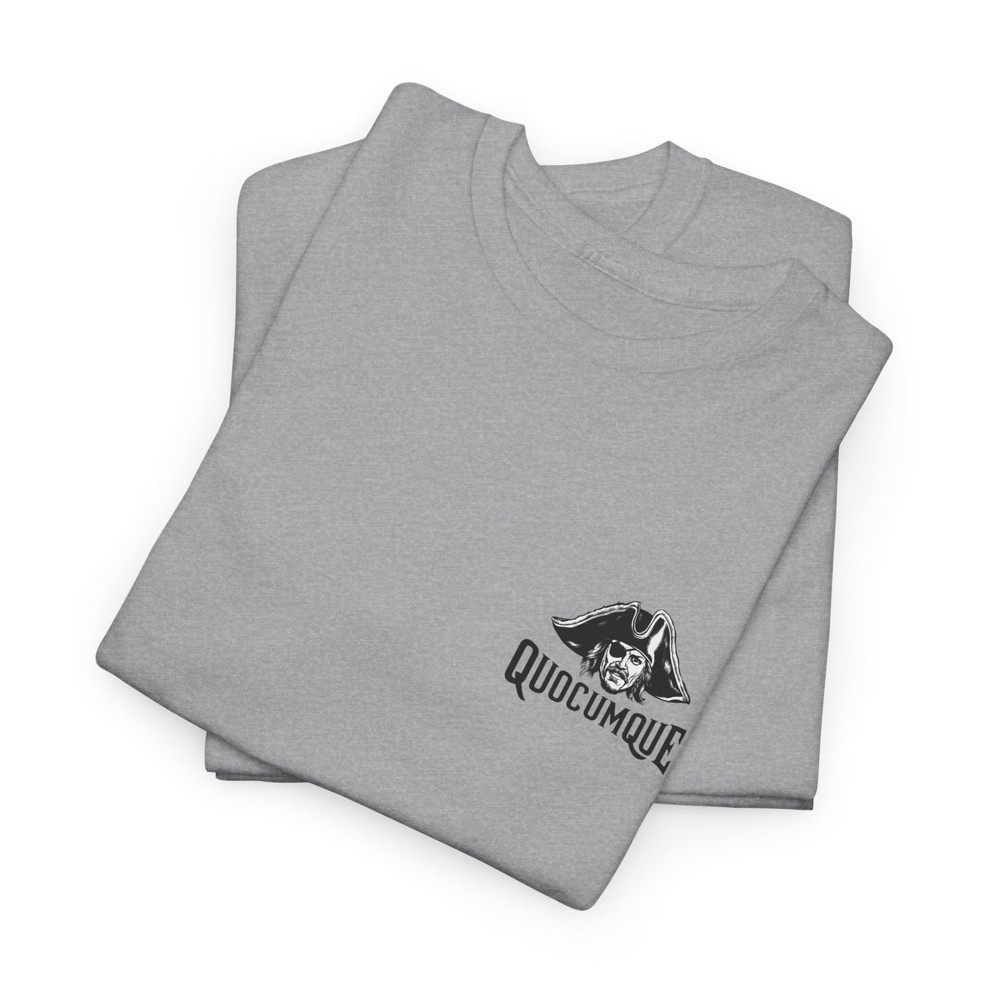 T-shirt Quocumque  "Pirate ", La Réunion, Confort Coton, Sobre, Elégant, Unique, Cadeau, Unisexe, Esprit Voyageur, pour adulte, Homme, Femme