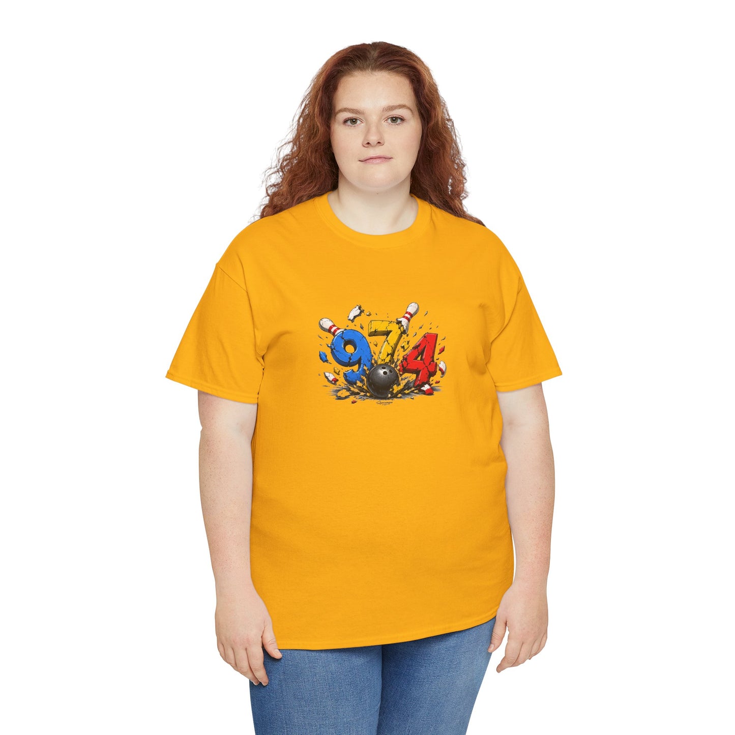 T-shirt " 974 Bowling ", Destination Île de La Réunion, Confort Coton, Sobre, Elégant, Souvenir Unique, Vêtement Adulte, Unisexe, Esprit Voyageur