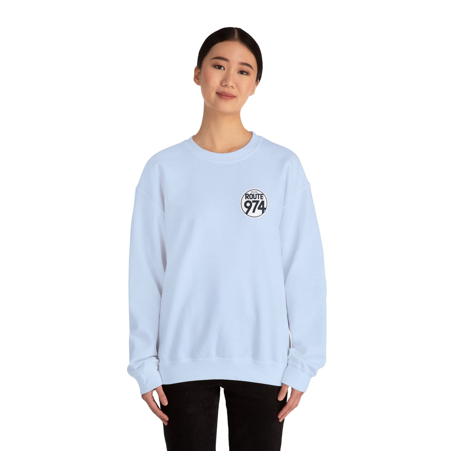 Sweat-Shirt Quocumque "Route 974", Destination l'Île De La Réunion, Adulte, Homme, Femme, Sportive, Sportif, Décontracté, Élégant, Classique,