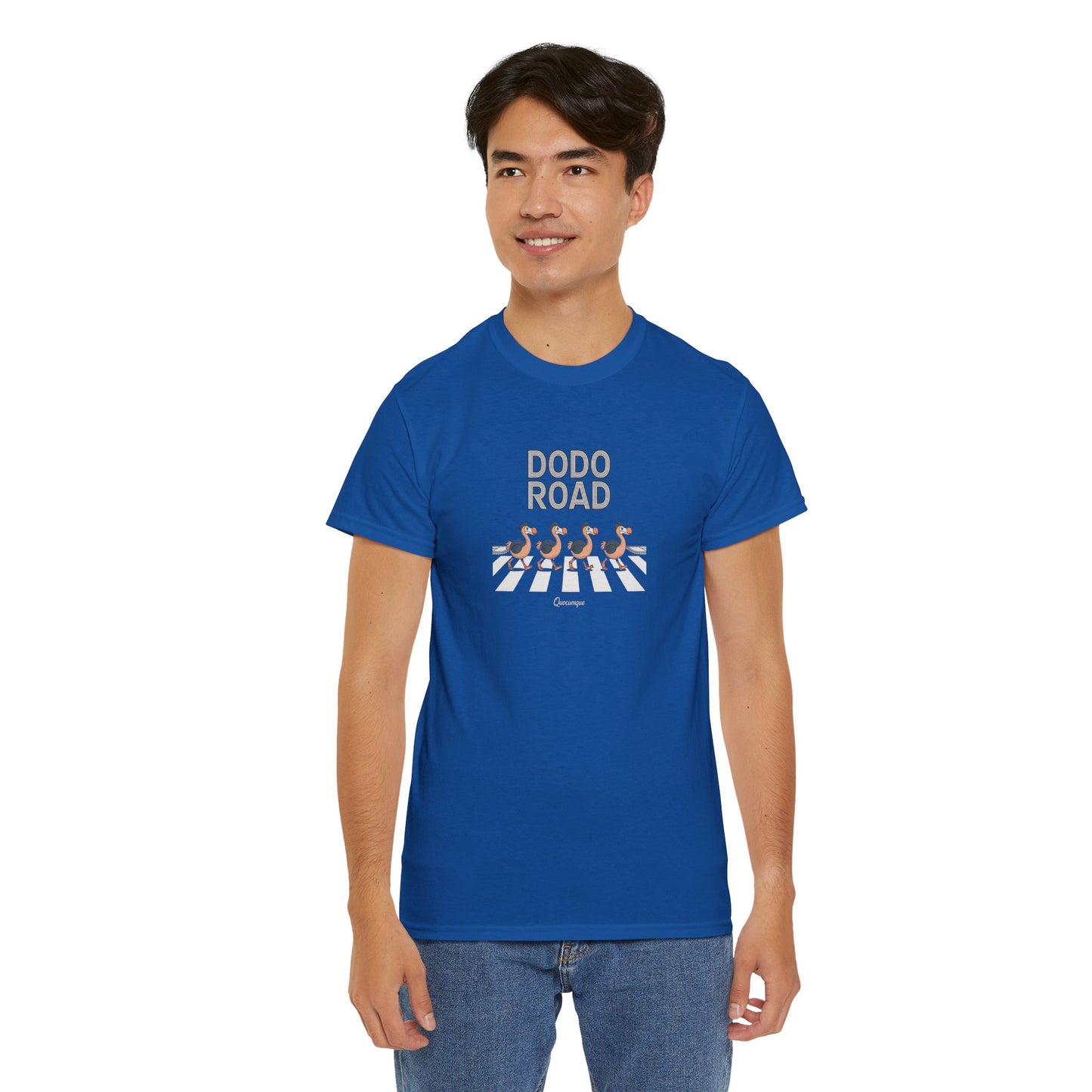T-shirt Quocumque, " Dodo Road ", Île de La Réunion, Confort Coton, Elégant, Souvenir Unique, Cadeau, Unisexe, Esprit Voyageur, Créole, Bourbon