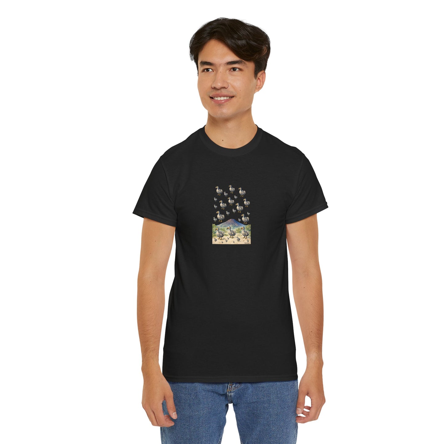 T-shirt "Groupe Dodo ", Île de La Réunion", Confort Coton, Sobre, Elégant, Souvenir Unique, Cadeau, Unisexe, Esprit Voyageur