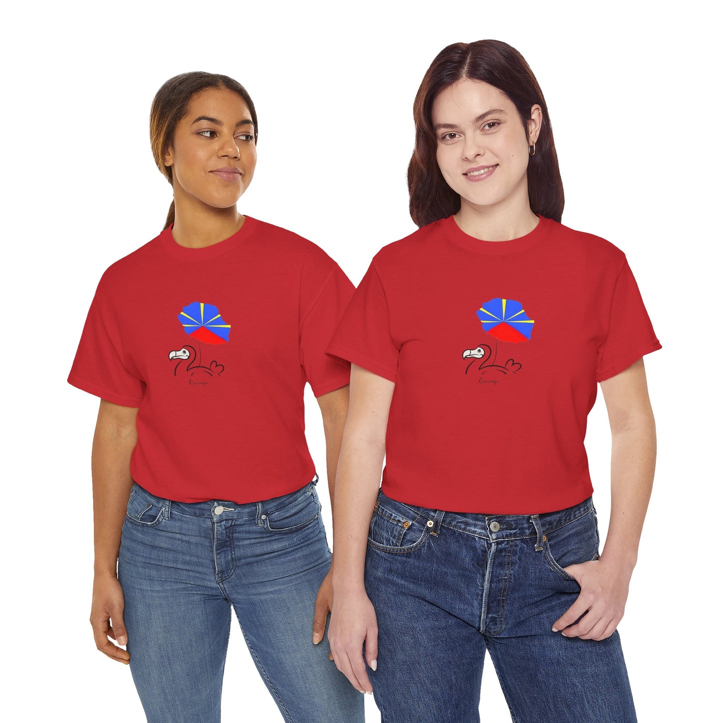 T-shirt "Dodo Ballon ", Île de La Réunion", Confort Coton, Sobre, Elégant, Souvenir Unique, Cadeau, Unisexe, Esprit Voyageur
