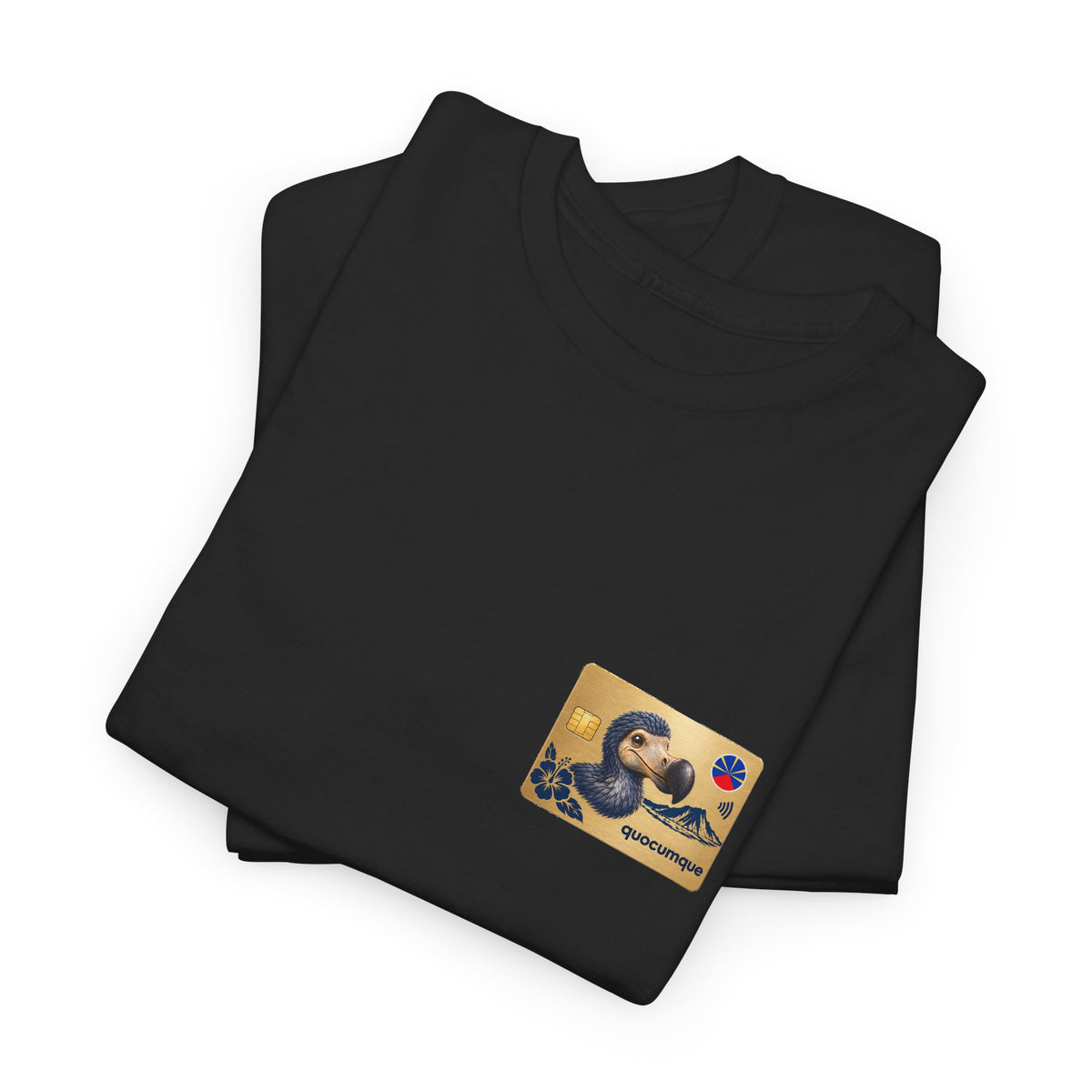 T-shirt "Quocumque Gold", Exotisme, Destination Île de La Réunion, Confort Coton, Sobre, Elégant, Souvenir Unique, Cadeau, Unisexe, Esprit Voyageur