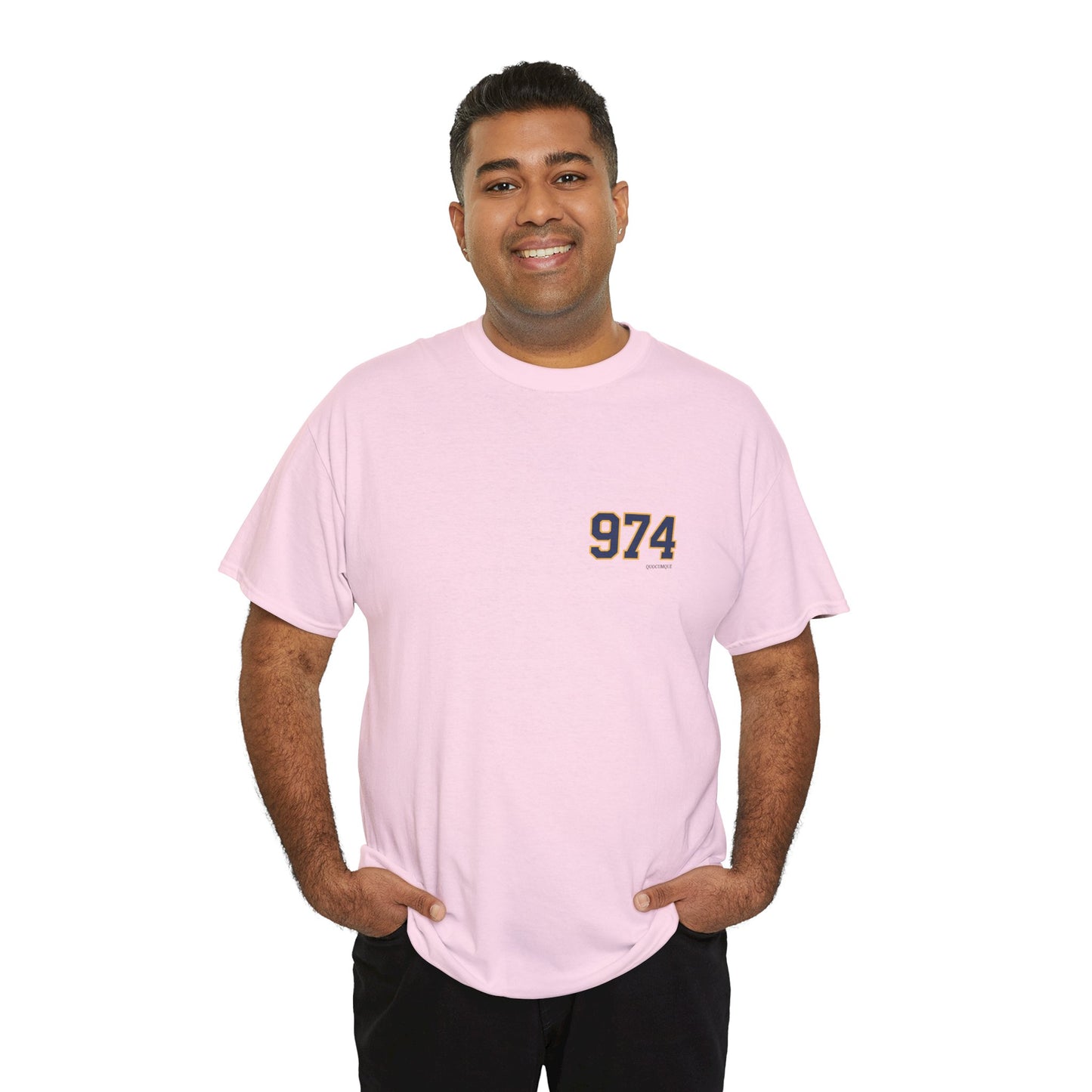 T-shirt " 974 ", Destination Île de La Réunion, Confort Coton, Sobre, Elégant, Souvenir Unique, Vêtement Adulte, Unisexe, Esprit Voyageur