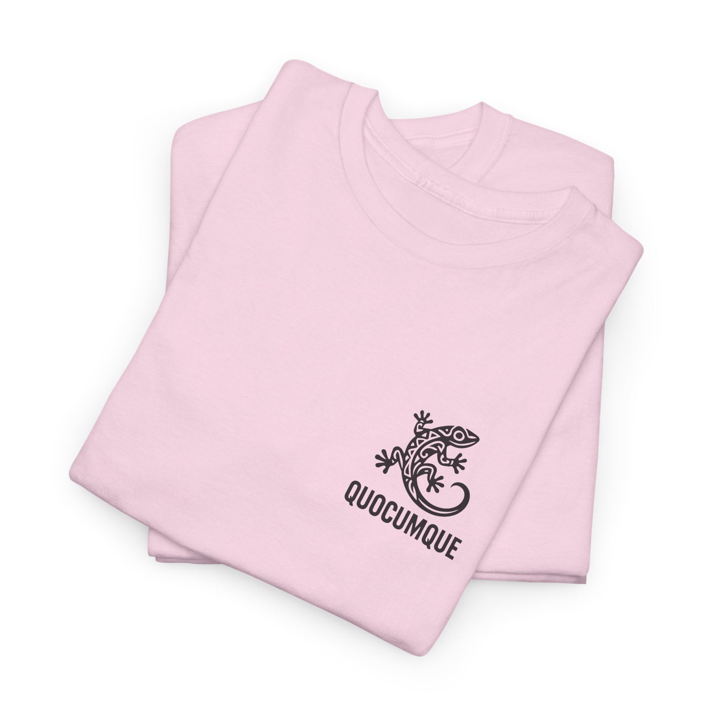 T-shirt Quocumque, "Margouillat", Style Tribal Discret, Île de La Réunion, Confort Coton, Elégant, Souvenir Unique, Cadeau, Unisexe, Esprit Voyageur, Créole, Bourbon