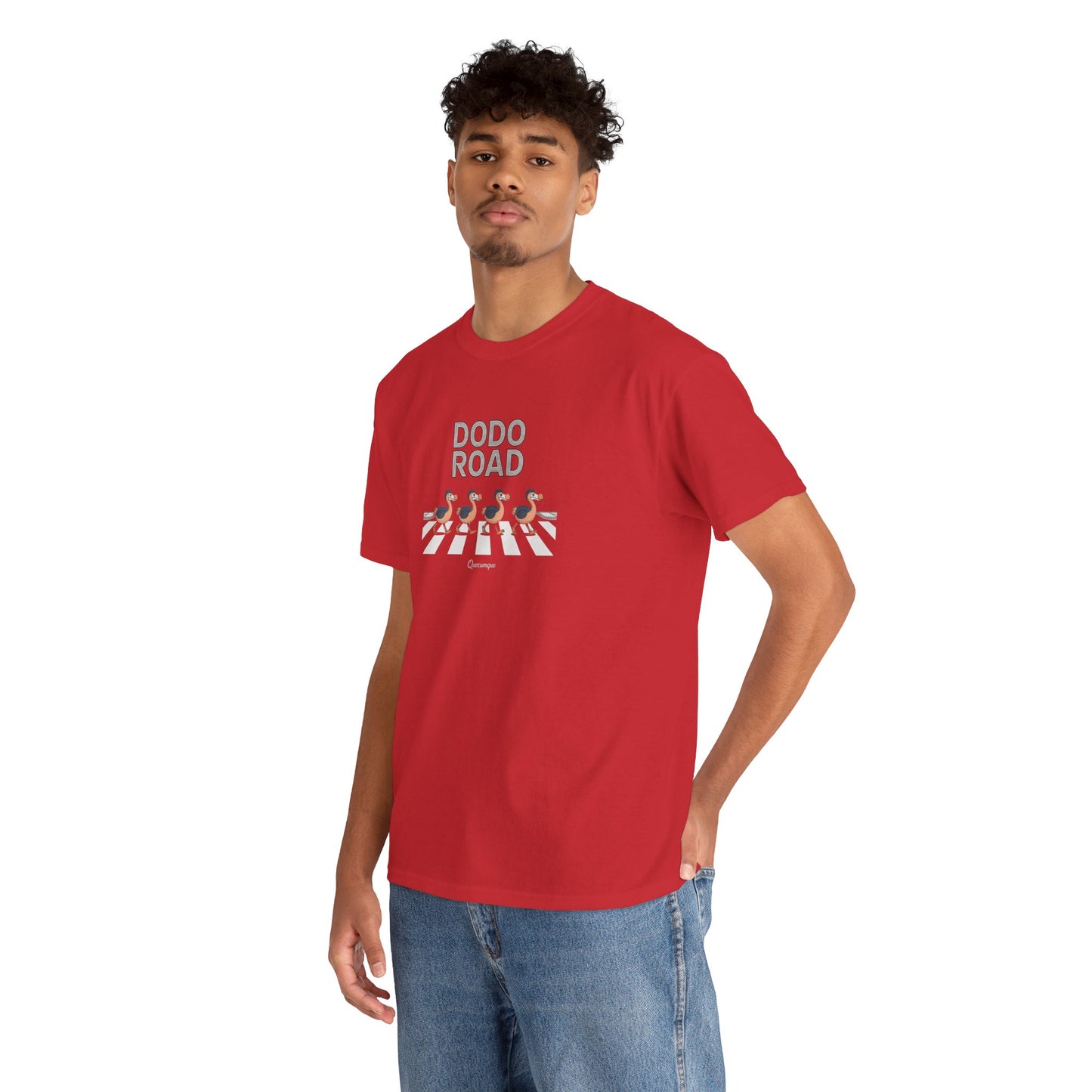 T-shirt Quocumque, " Dodo Road ", Île de La Réunion, Confort Coton, Elégant, Souvenir Unique, Cadeau, Unisexe, Esprit Voyageur, Créole, Bourbon