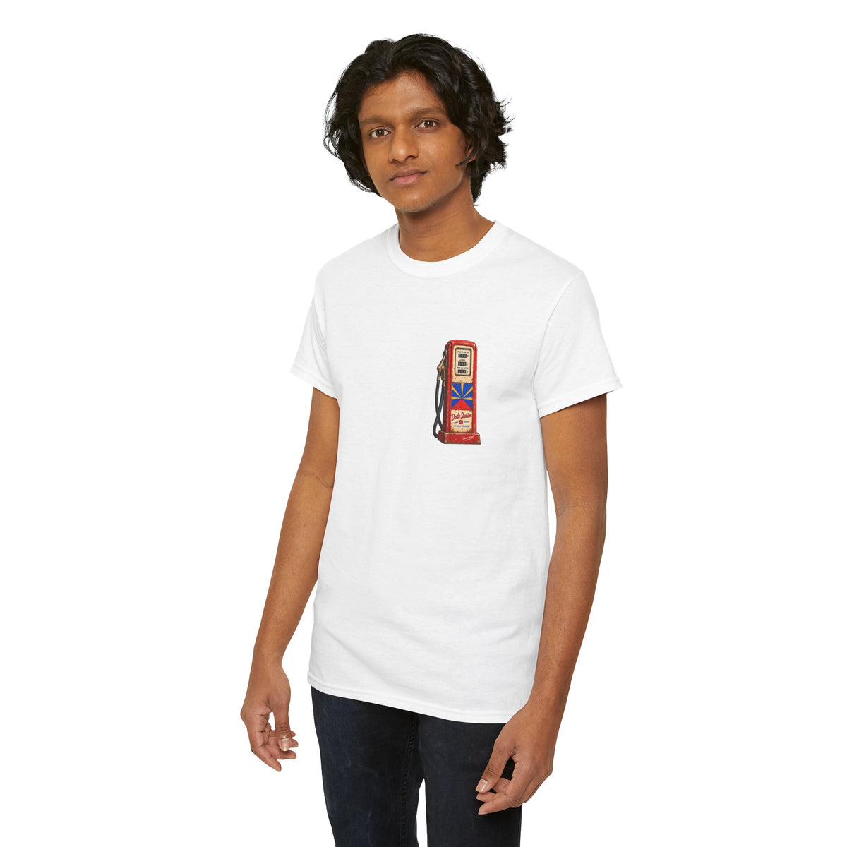 T-shirt Quocumque, "Station Essence", Discret, Île de La Réunion, Confort Coton, Elégant, Souvenir Unique, Cadeau, Unisexe, Esprit Voyageur, Créole, Bourbon