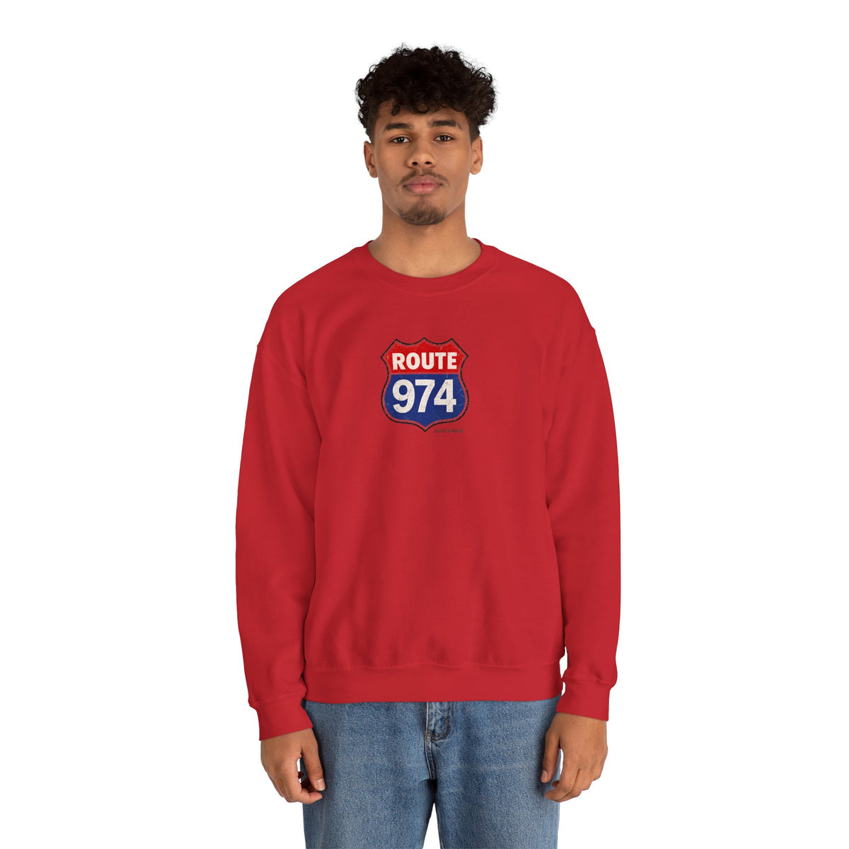 Sweat Quocumque "Route 974", Exotique, Destination Île De La Réunion, Adulte, Homme, Femme, Sportive, Sportif, Décontracté, Drapeau Régional