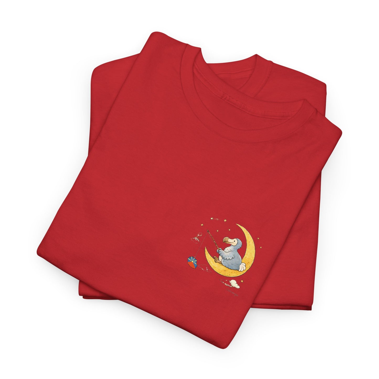 T-shirt "Dodo Lune ", Île de La Réunion", Confort Coton, Sobre, Elégant, Souvenir Unique, Cadeau, Unisexe, Esprit Voyageur