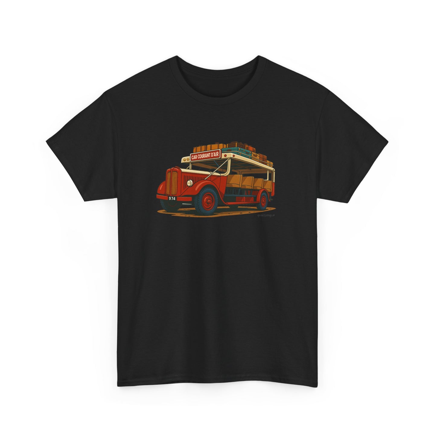 T-shirt "Car Courant d'Air, Exotisme, Destination Île de La Réunion, Confort Coton, Sobre, Elégant, Souvenir Unique, Cadeau, Unisexe, Esprit Voyageur