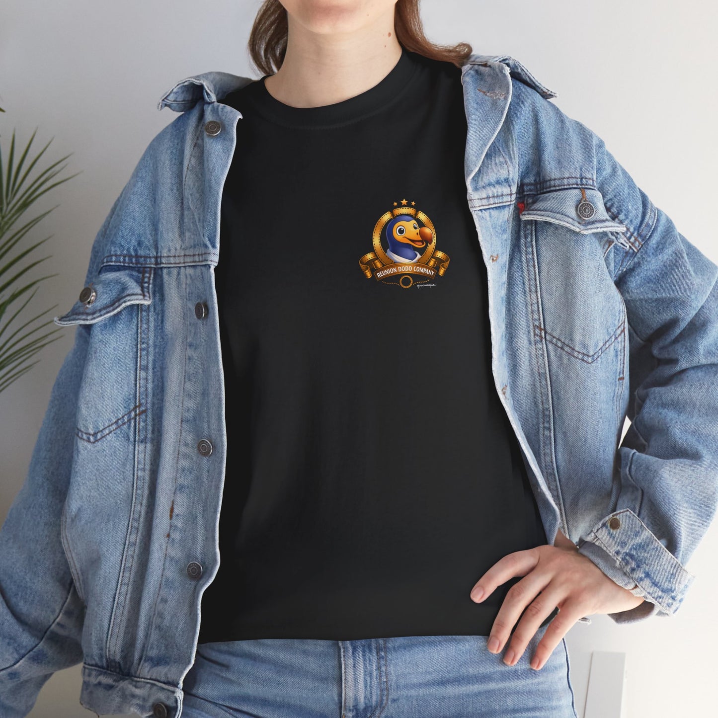 T-shirt Quocumque, " Dodo Cinéma", Discret, Île de La Réunion, Confort Coton, Elégant, Souvenir Unique, Cadeau, Unisexe, Esprit Voyageur, Créole, Bourbon