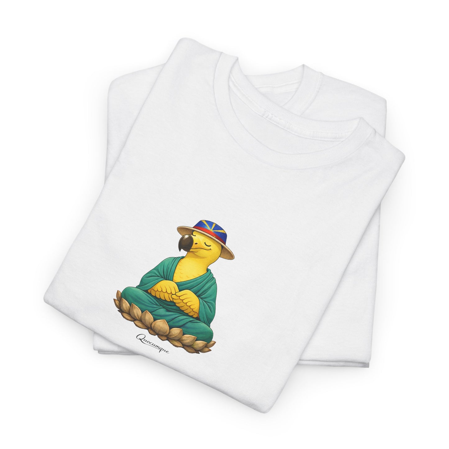 T-shirt "Dodo Zen", Confort Coton, Sobre, Elégant, Souvenir Unique, Cadeau, Unisexe, Esprit Voyageur, Adulte