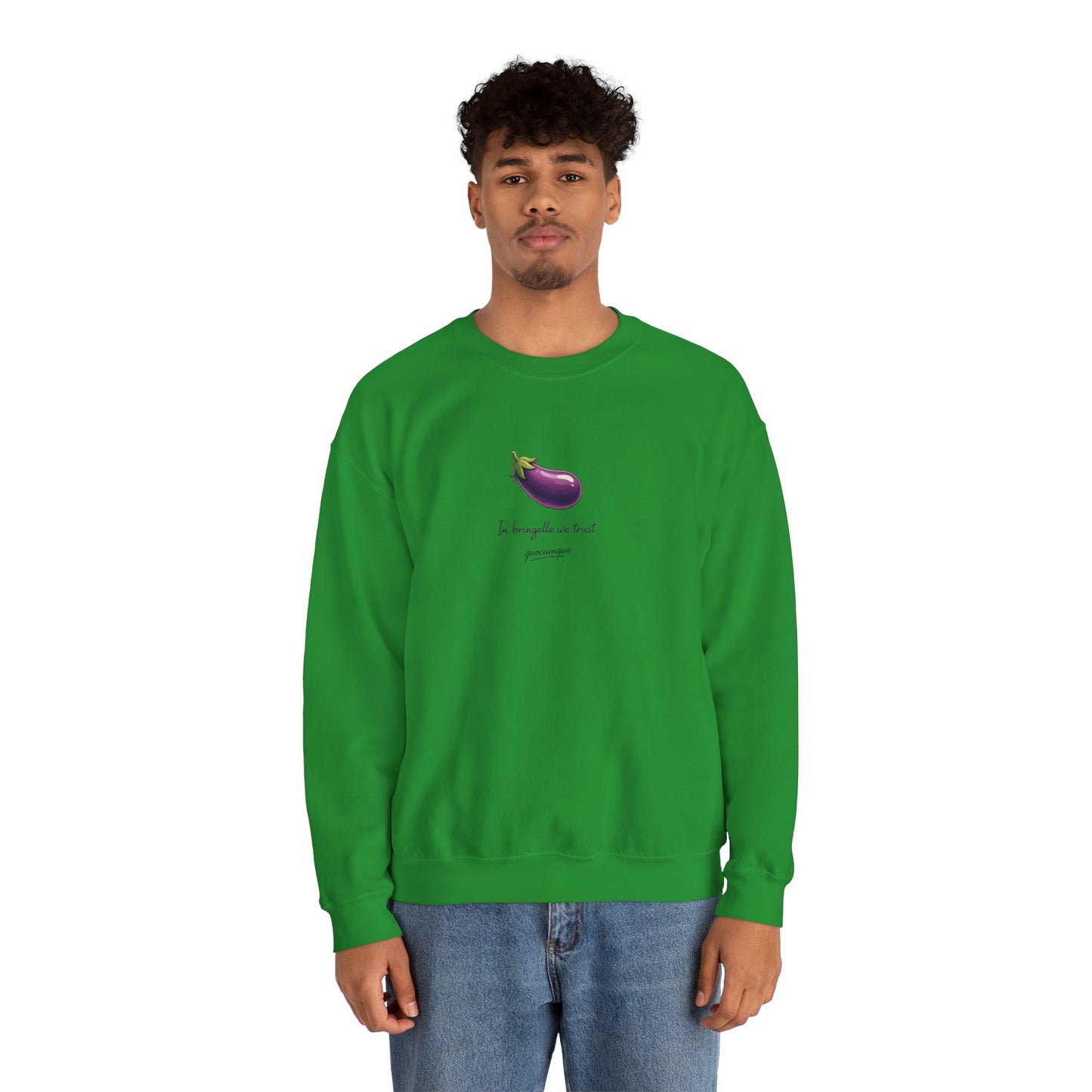 Sweat Quocumque "Bringelle", Exotique, Destination Île De La Réunion, Adulte, Homme, Femme, Sportive, Sportif, Décontracté, Drapeau Régional