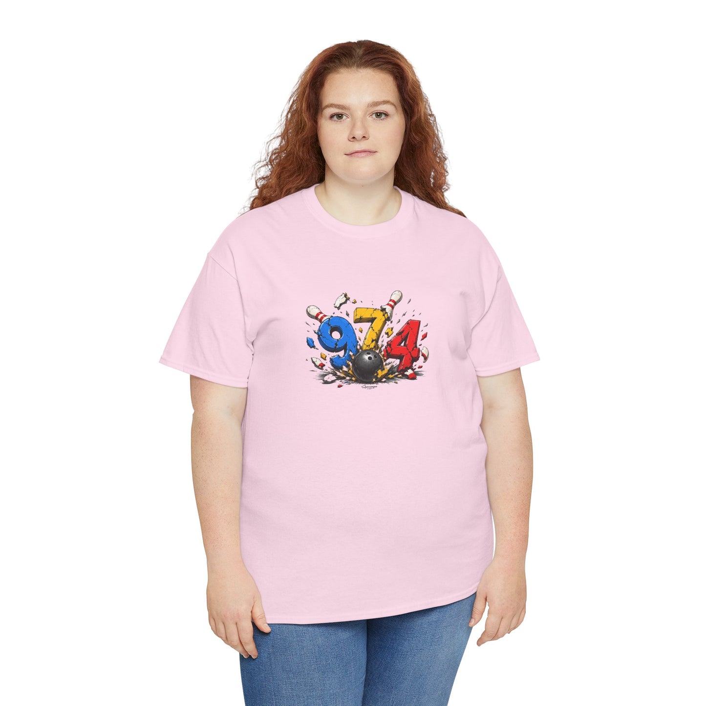 T-shirt " 974 Bowling ", Destination Île de La Réunion, Confort Coton, Sobre, Elégant, Souvenir Unique, Vêtement Adulte, Unisexe, Esprit Voyageur