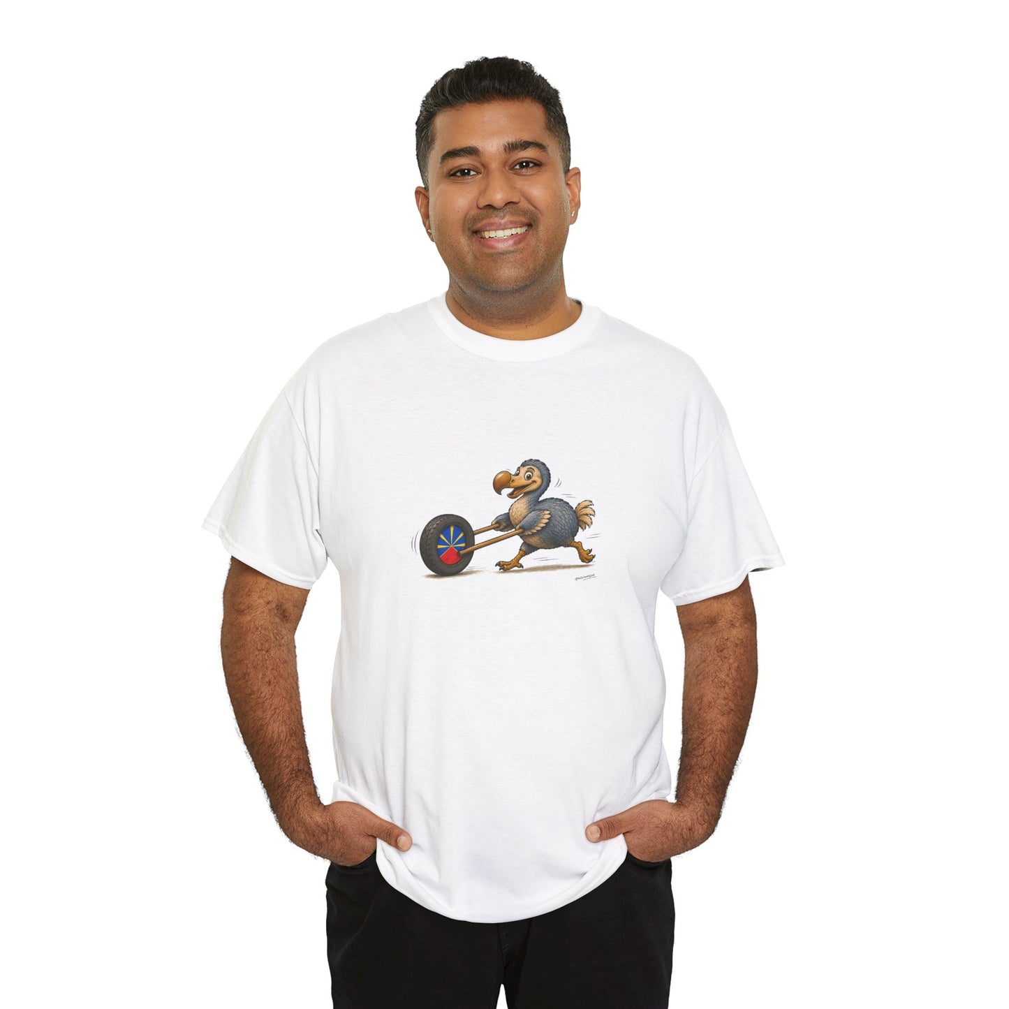 T-shirt Quocumque, "La Roue", Île de La Réunion, Confort Coton, Elégant, Souvenir Unique, Cadeau, Unisexe, Esprit Voyageur, Créole, Bourbon