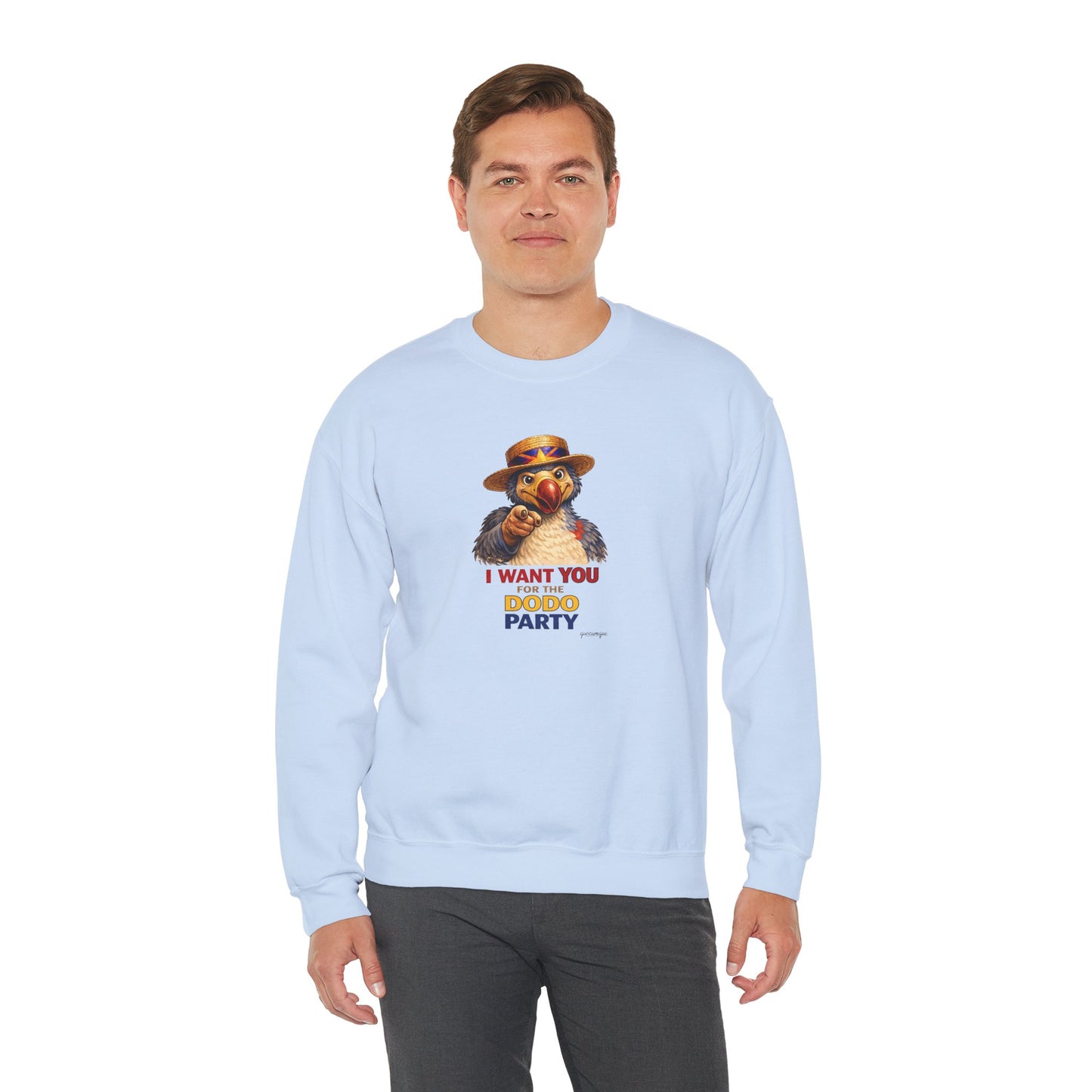 Sweat Quocumque "Dodo Party", Exotique, Destination Île De La Réunion, Adulte, Homme, Femme, Sportive, Sportif, Décontracté, Élégant, Classique,