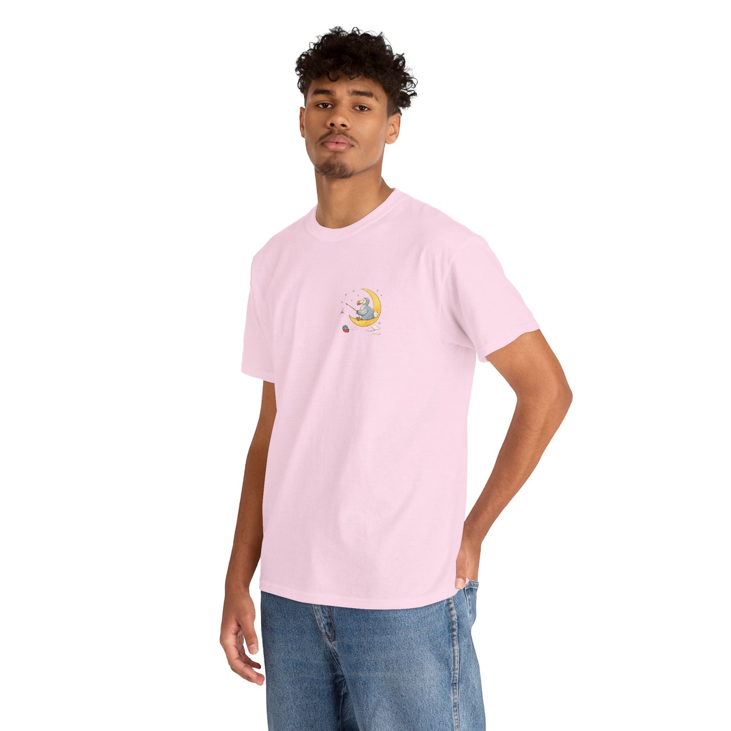 T-shirt "Dodo Lune ", Île de La Réunion", Confort Coton, Sobre, Elégant, Souvenir Unique, Cadeau, Unisexe, Esprit Voyageur