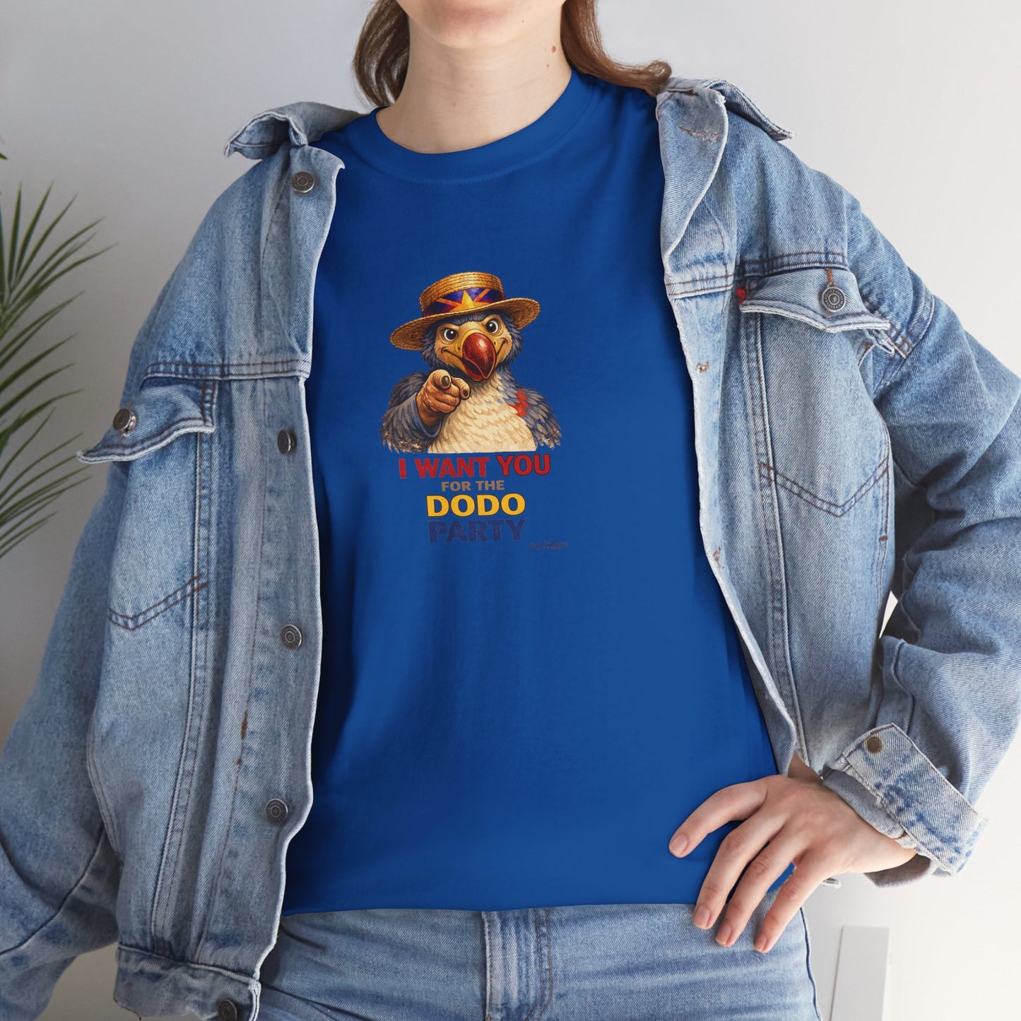 T-shirt Quocumque, " Dodo Party", Confort, Souvenir Unique, Cadeau, Unisexe, Délicatesse, Homme, Femme, Adulte, Sportif, Liberté, Détente