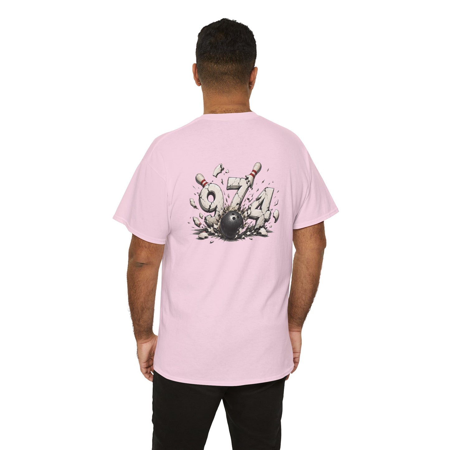 T-shirt " 974 Bowling", Destination Île de La Réunion, Confort Coton, Sobre, Elégant, Souvenir Unique, Vêtement Adulte, Unisexe, Esprit Voyageur
