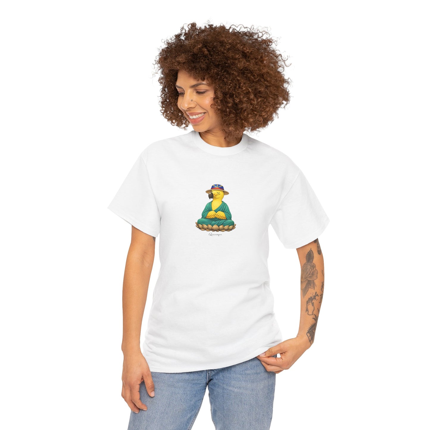 T-shirt "Dodo Zen", Confort Coton, Sobre, Elégant, Souvenir Unique, Cadeau, Unisexe, Esprit Voyageur, Adulte
