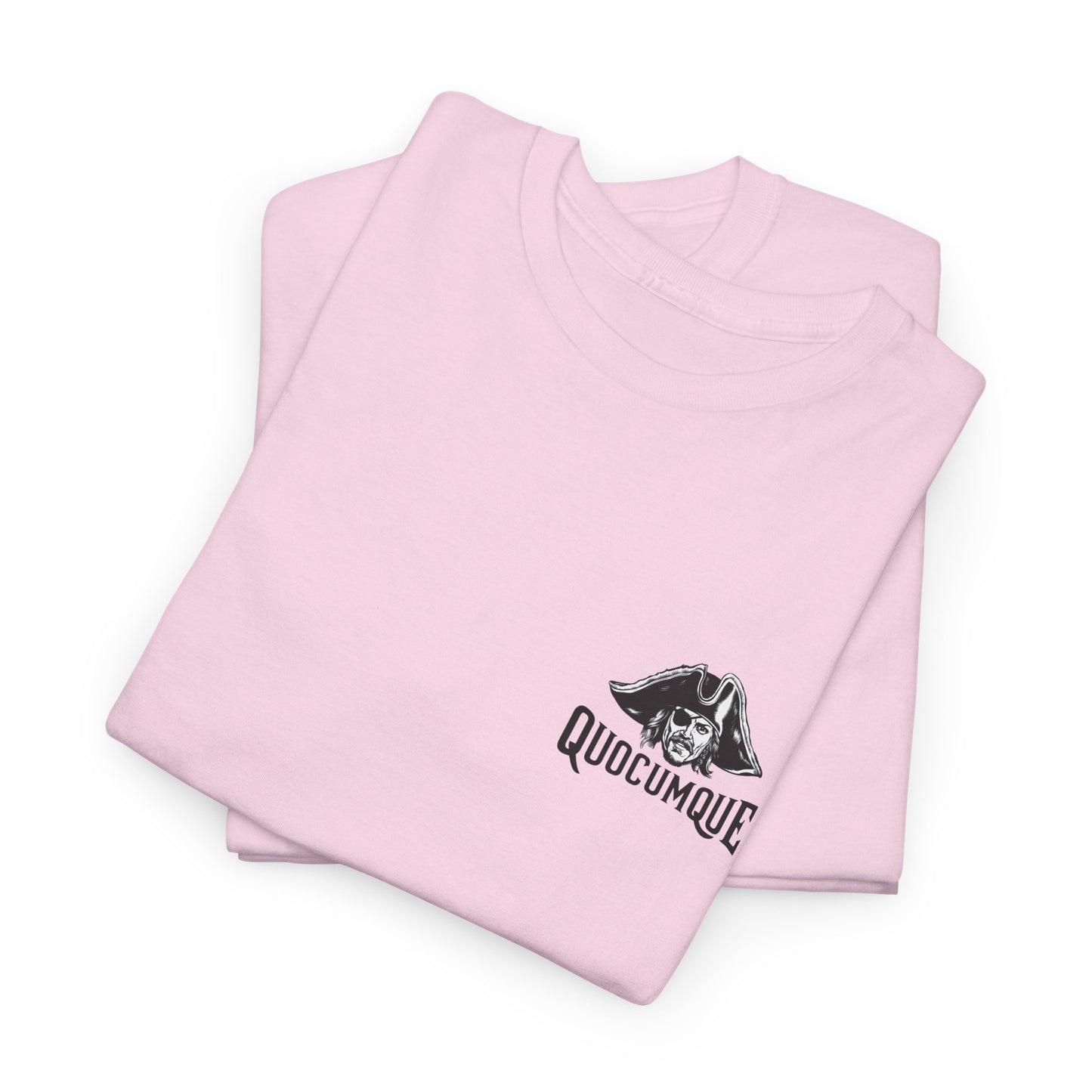 T-shirt Quocumque  "Pirate ", La Réunion, Confort Coton, Sobre, Elégant, Unique, Cadeau, Unisexe, Esprit Voyageur, pour adulte, Homme, Femme