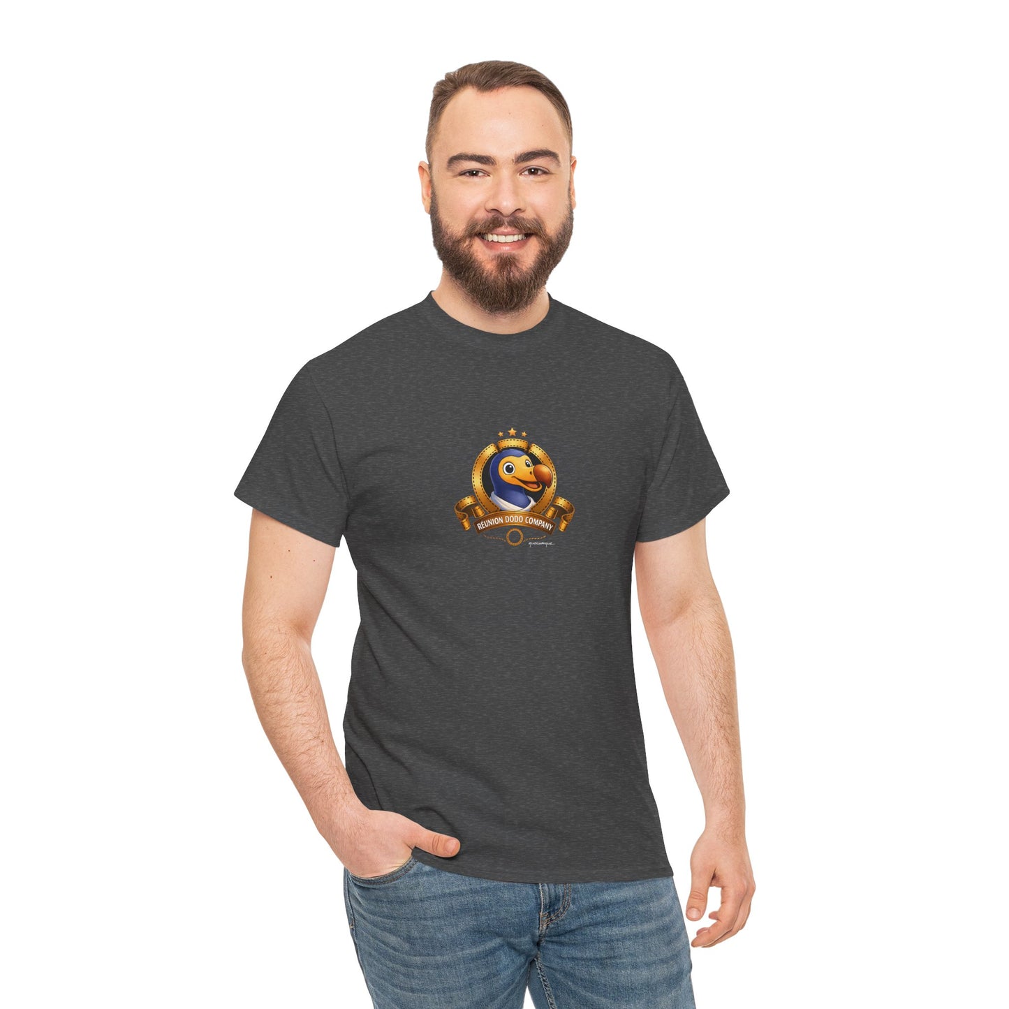 T-shirt Quocumque, " Dodo Cinéma", Île de La Réunion, Confort Coton, Elégant, Souvenir Unique, Cadeau, Unisexe, Esprit Voyageur, Créole, Bourbon