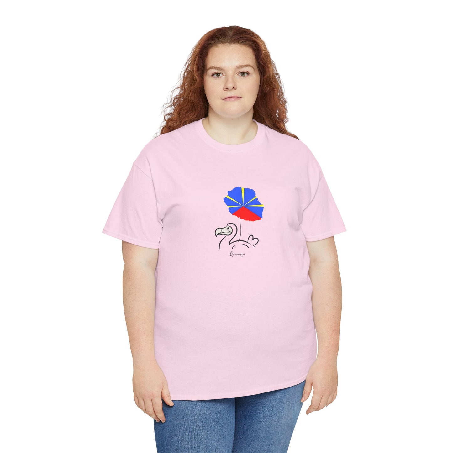 T-shirt "Dodo Ballon ", Île de La Réunion", Confort Coton, Sobre, Elégant, Souvenir Unique, Cadeau, Unisexe, Esprit Voyageur