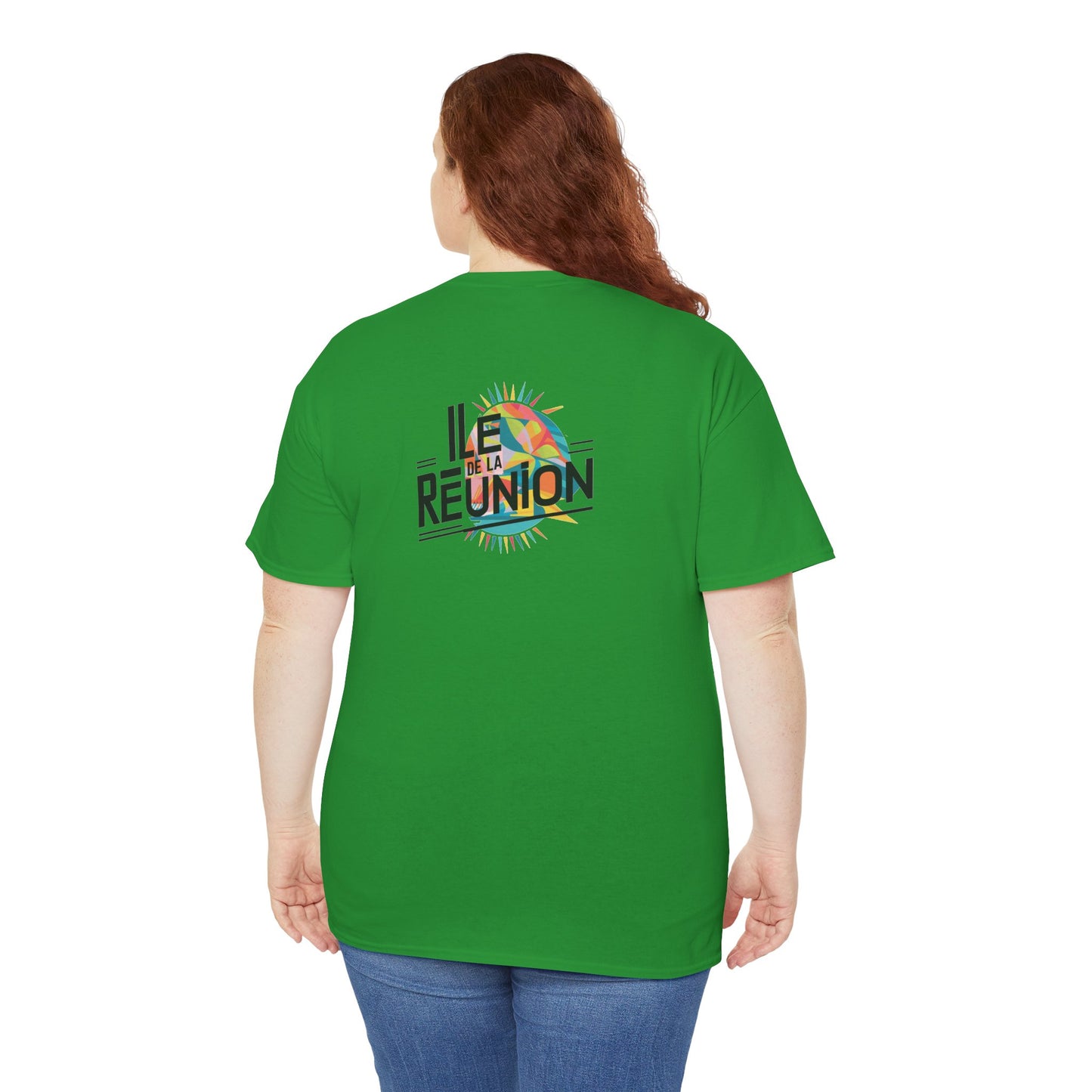 T-shirt "Île de La Réunion", Confort Coton, Sobre, Elégant, Souvenir Unique, Cadeau, Unisexe, Esprit Voyageur, Adulte